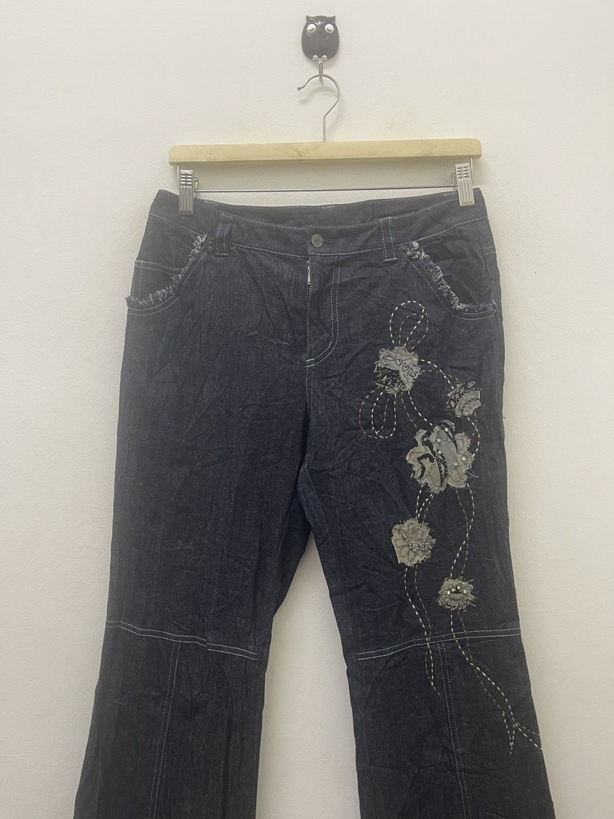 Louis Feraud Rare Vintage LF By LOUIS FERAUD Flare Designer Denim Size 27" / US 4 / IT 40 - 3 Thumbnail