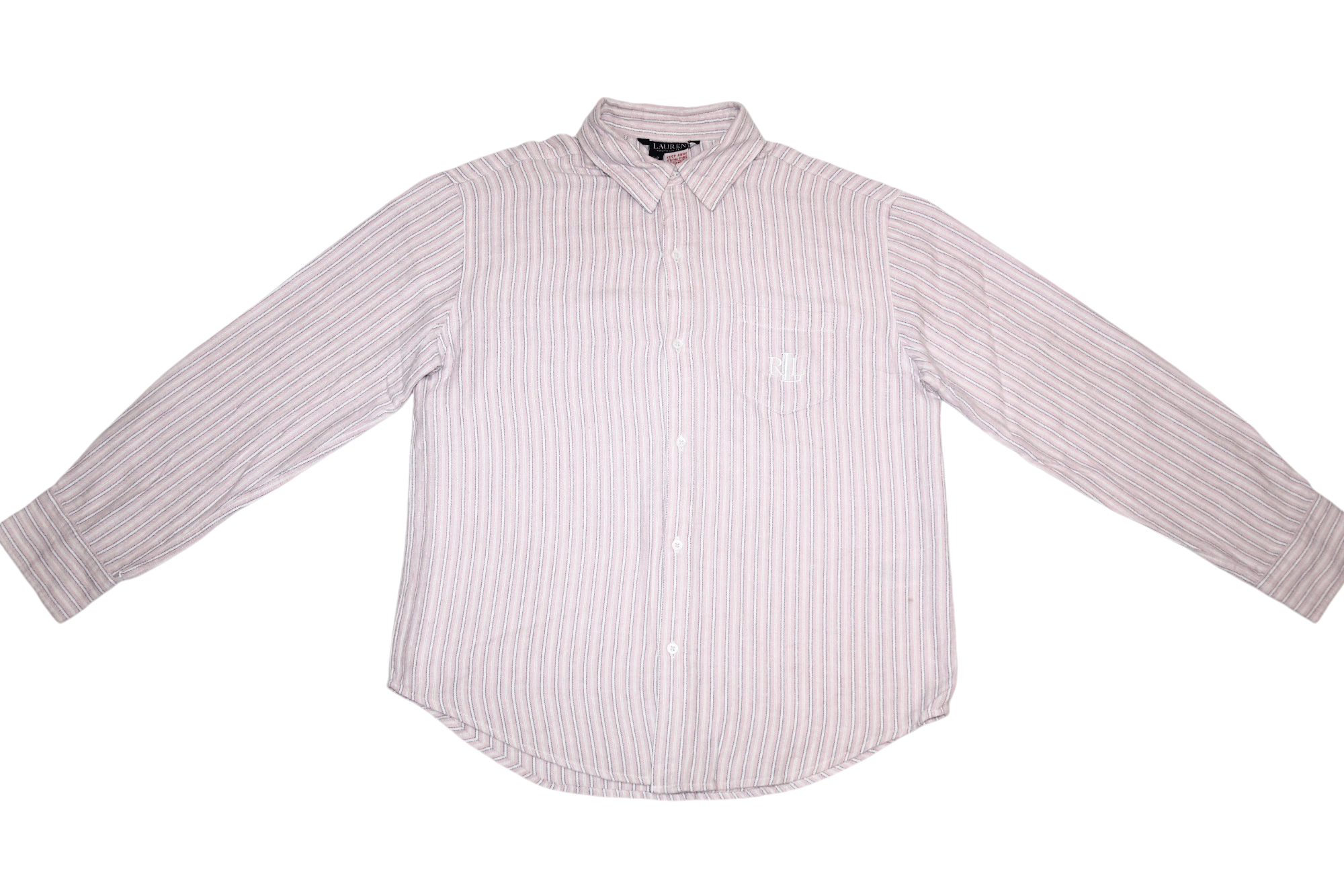 Lauren Ralph Lauren VTG Lauren R.L. logo embroidery striped flannel shirt Size US S / EU 44-46 / 1 - 4 Thumbnail