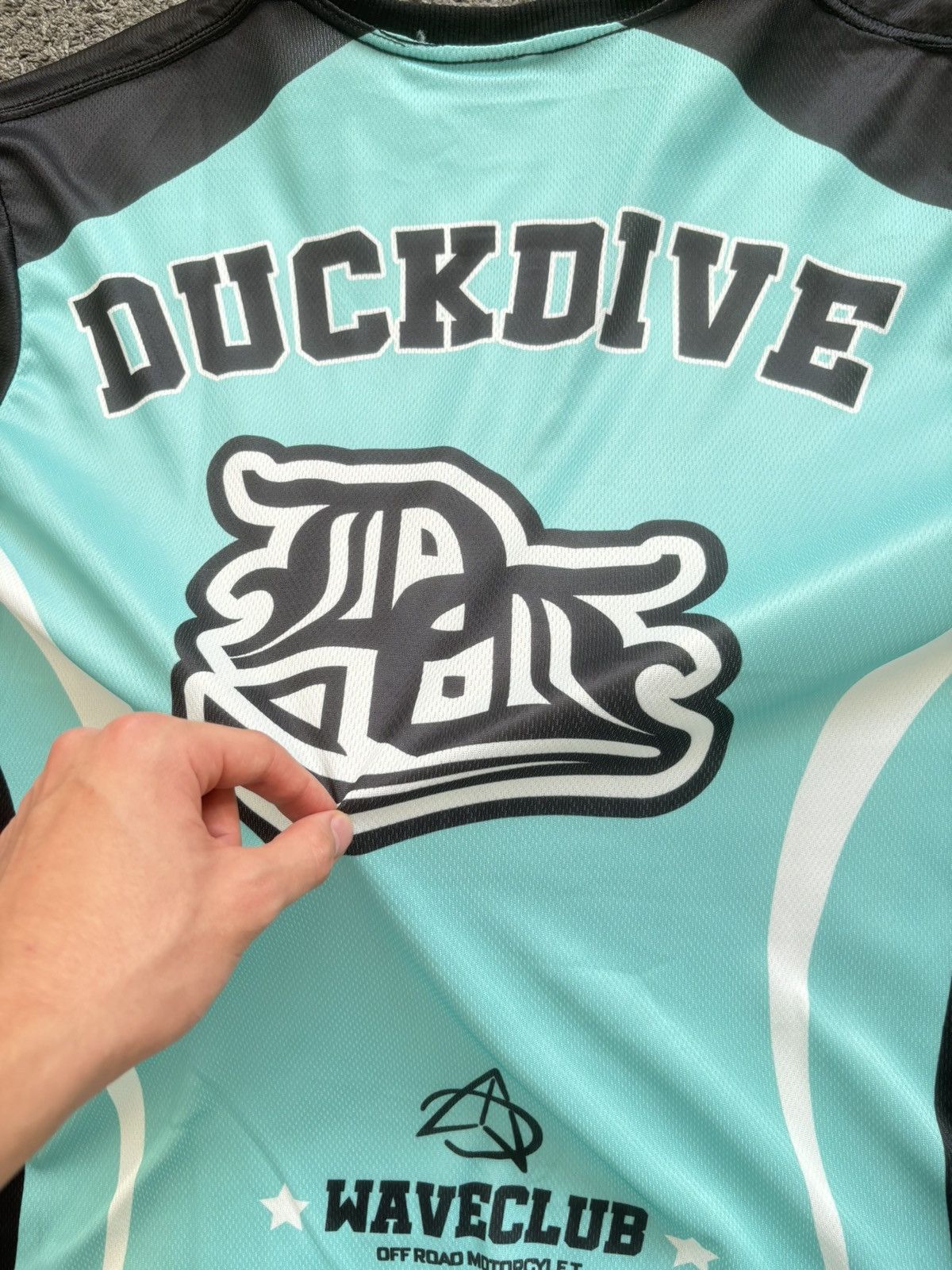 Japanese Brand Duckdive waveclub racing culture unisex blue black jersey Size US M / EU 48-50 / 2 - 20 Thumbnail