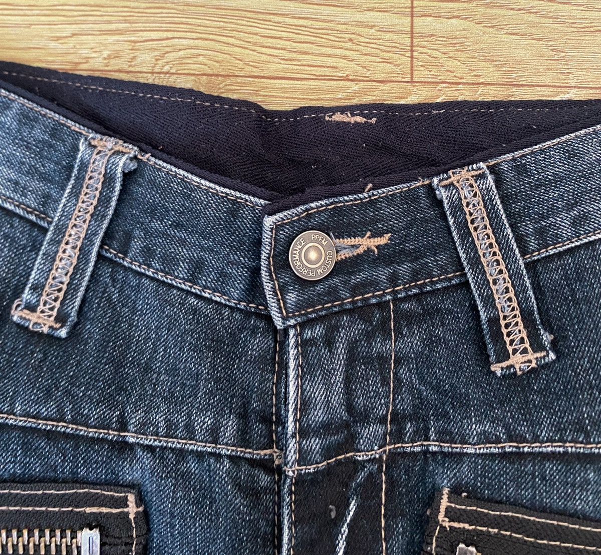PPFM Very Rare Vintage Brand PPFM Tactical Bondage Jeans 1990s Size US 30 / EU 46 - 13 Thumbnail
