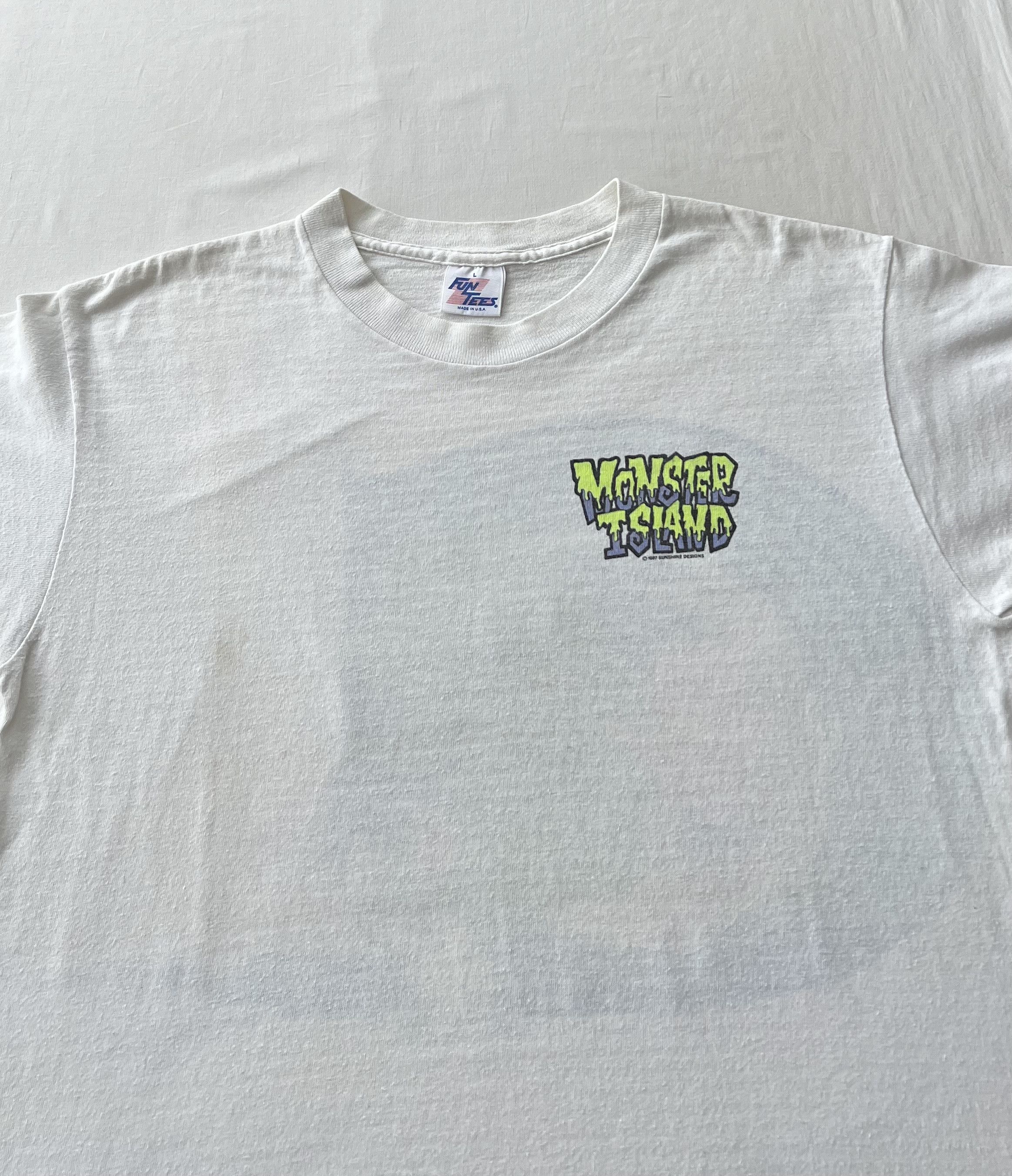 Vintage Vintage 1987 Monster Island Sunshine Designs Surf T-shirt Size US L / EU 52-54 / 3 - 3 Thumbnail