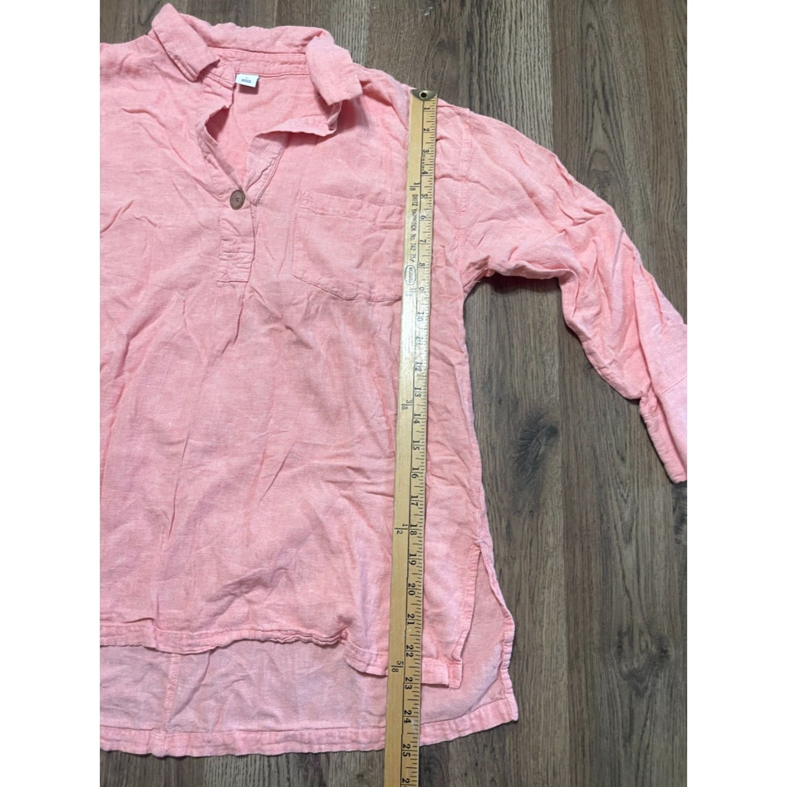 Old Navy Old Navy Blouse Women’s Size L Pink 3/4 Sleeve V-Neck Casual Modern Regular Size L / US 10 / IT 46 - 7 Thumbnail