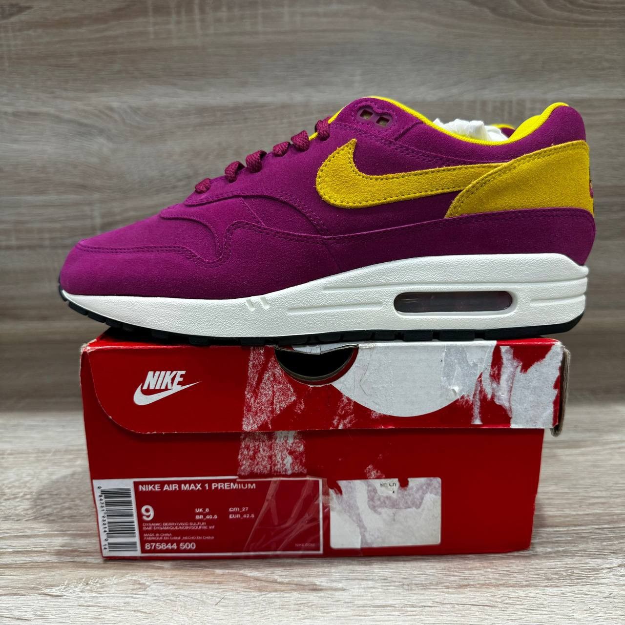 Nike × Patta × atmos NikeLab Air Max 1 PRM Dynamic Berry Size US 9 / EU 42 - 2 Thumbnail