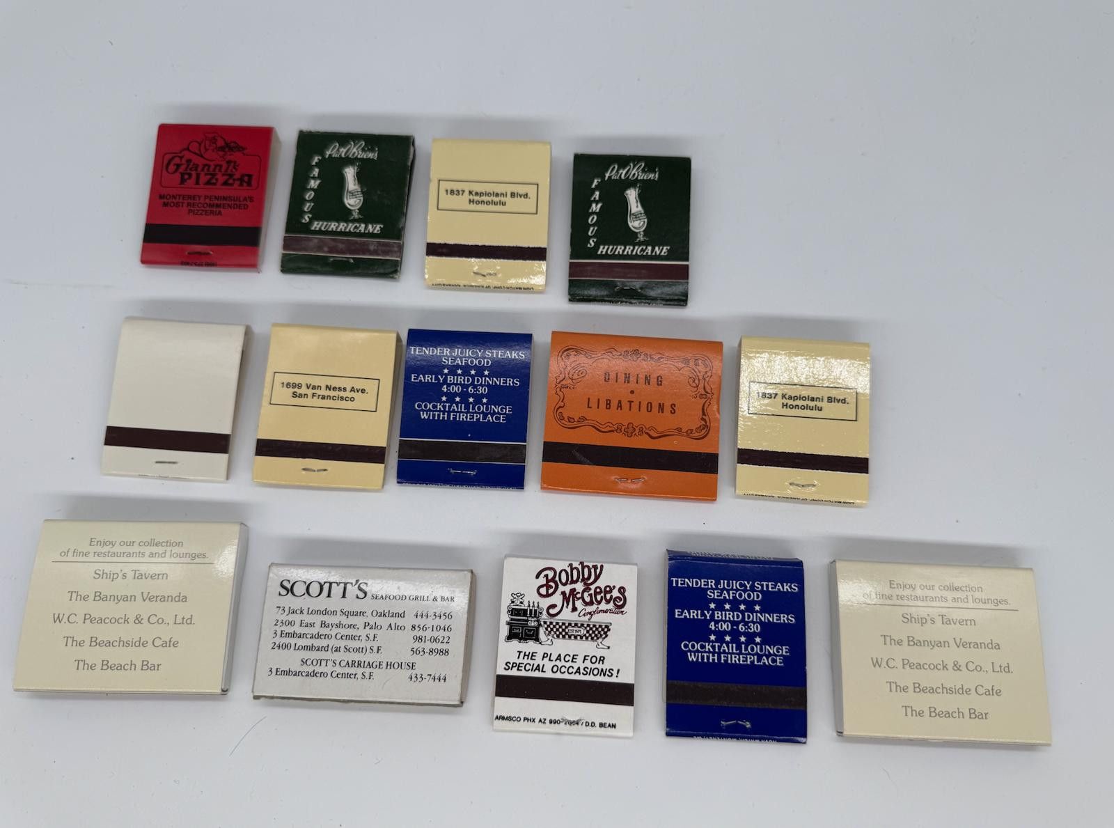 Designer 14 Vintage Restaurant Matchbooks – Hard Rock, Pat O’Brien’s+ Size ONE SIZE - 2 Thumbnail