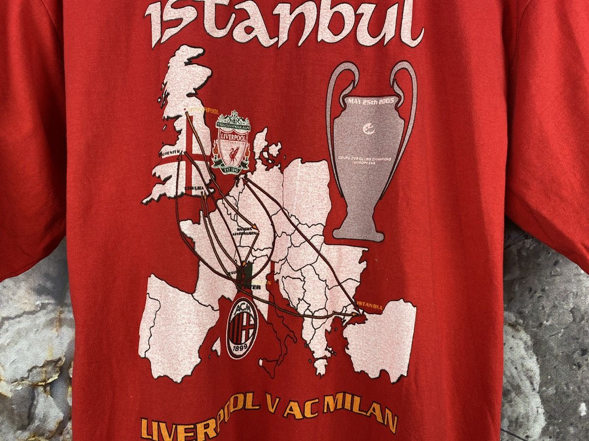 Vintage Soccer T-Shirt Liverpool Milan Final Istanbul 2005 Football Size US L / EU 52-54 / 3 - 10 Thumbnail