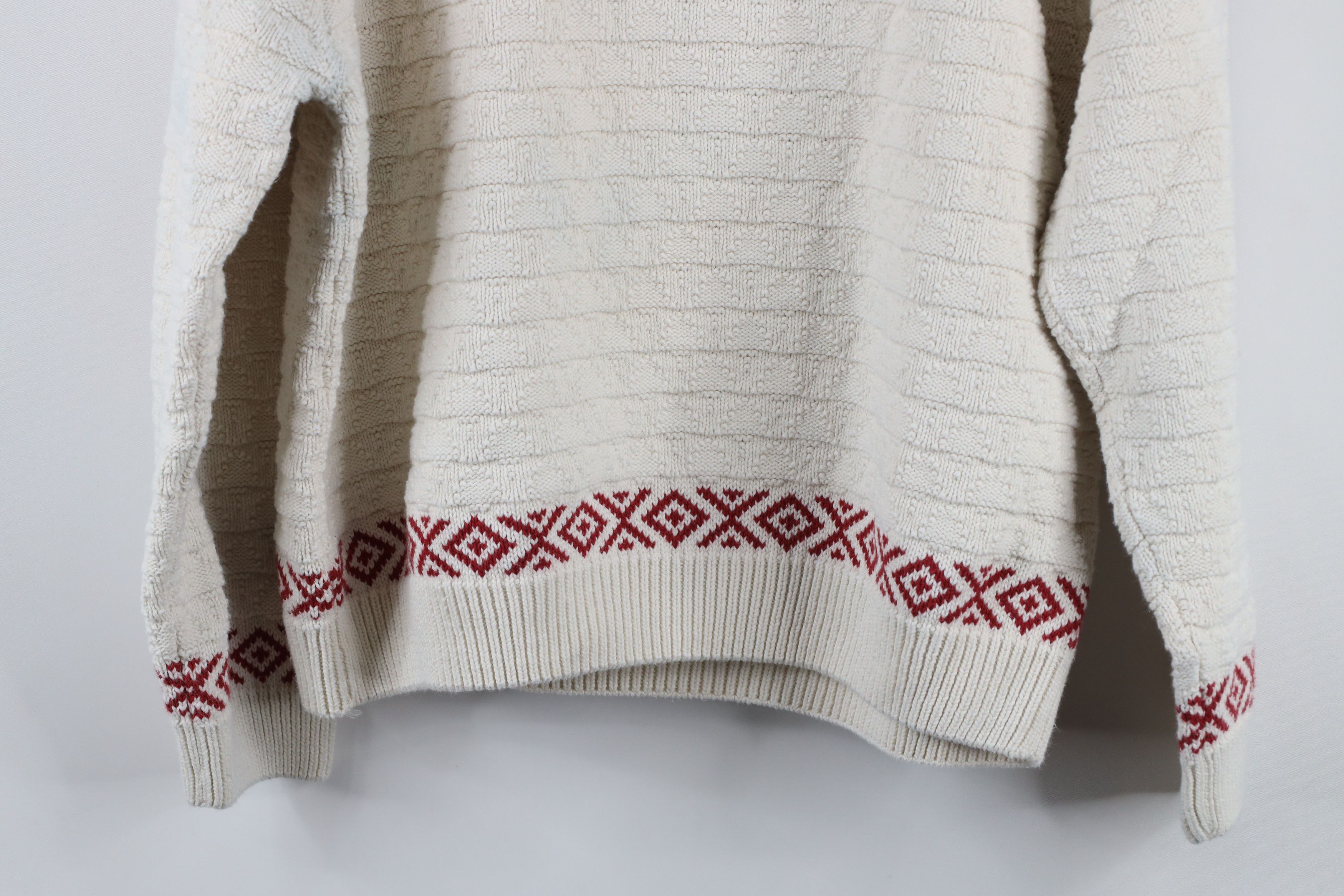 Cabelas × Vintage Vintage 90s Cabelas Horse Equestrian Knit Sweater Cream Size M / US 6-8 / IT 42-44 - 11 Thumbnail