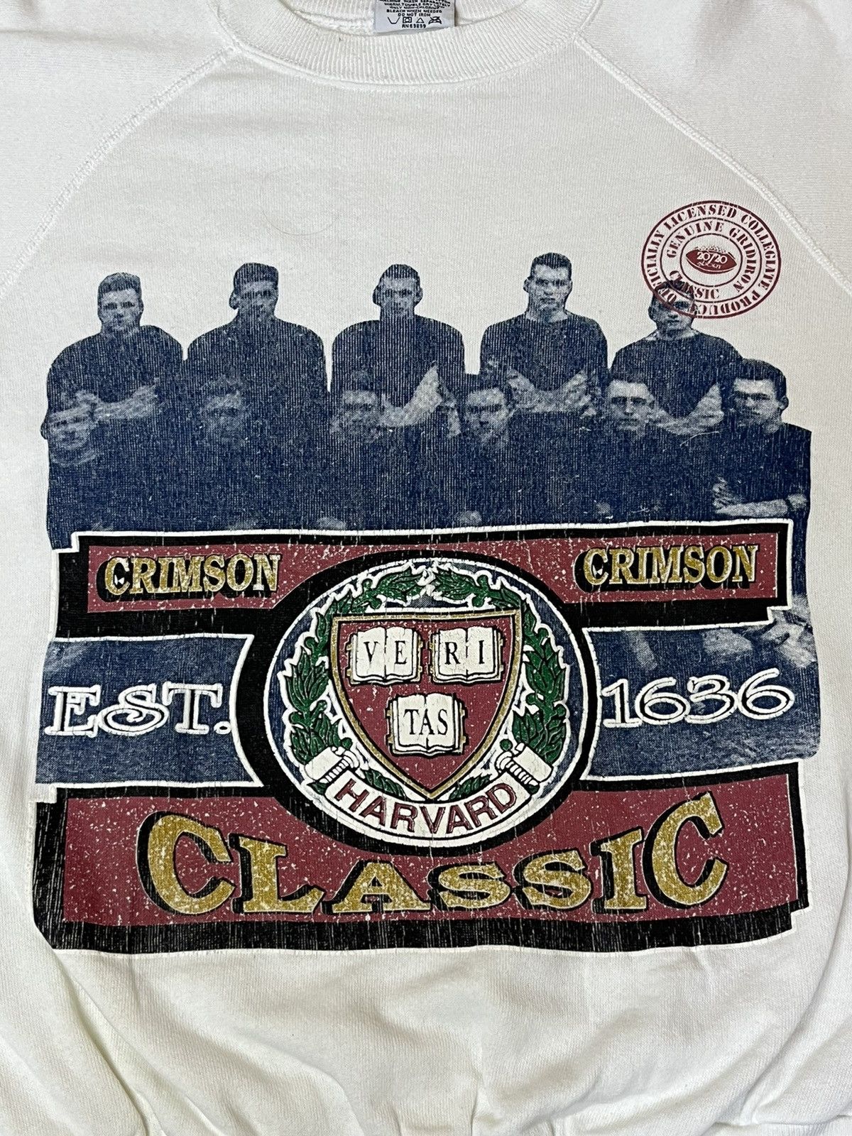 Vintage VINTAGE HARVARD CRIMSON CLASSIC FOOTBALL PULLOVER SWEATSHIRT Size US XL / EU 56 / 4 - 3 Thumbnail
