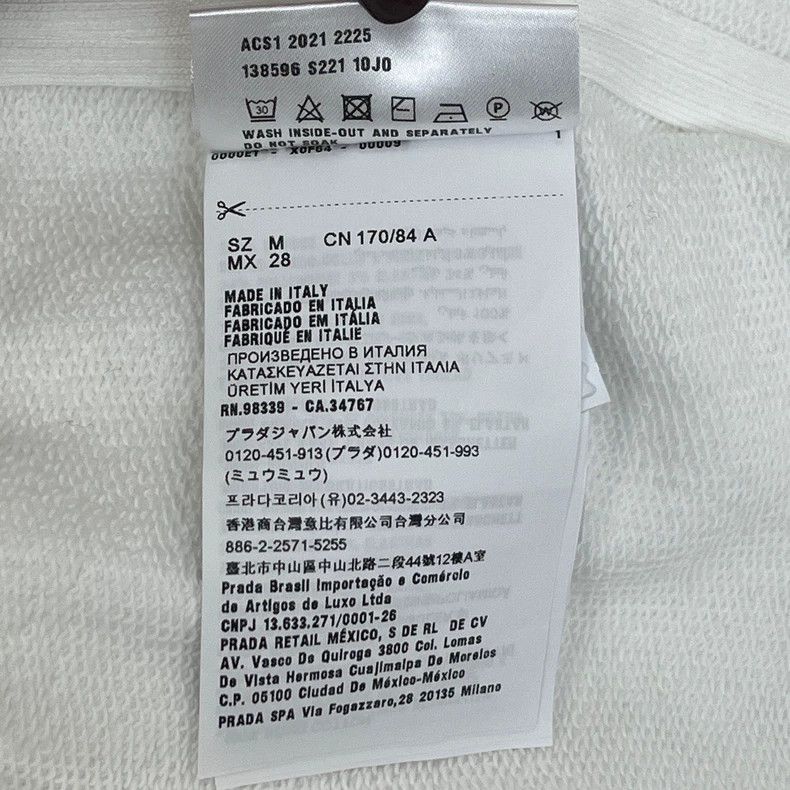 Prada Prada White classic logo cardigan baseball suit jacket 2502 Size US M / EU 48-50 / 2 - 6 Thumbnail