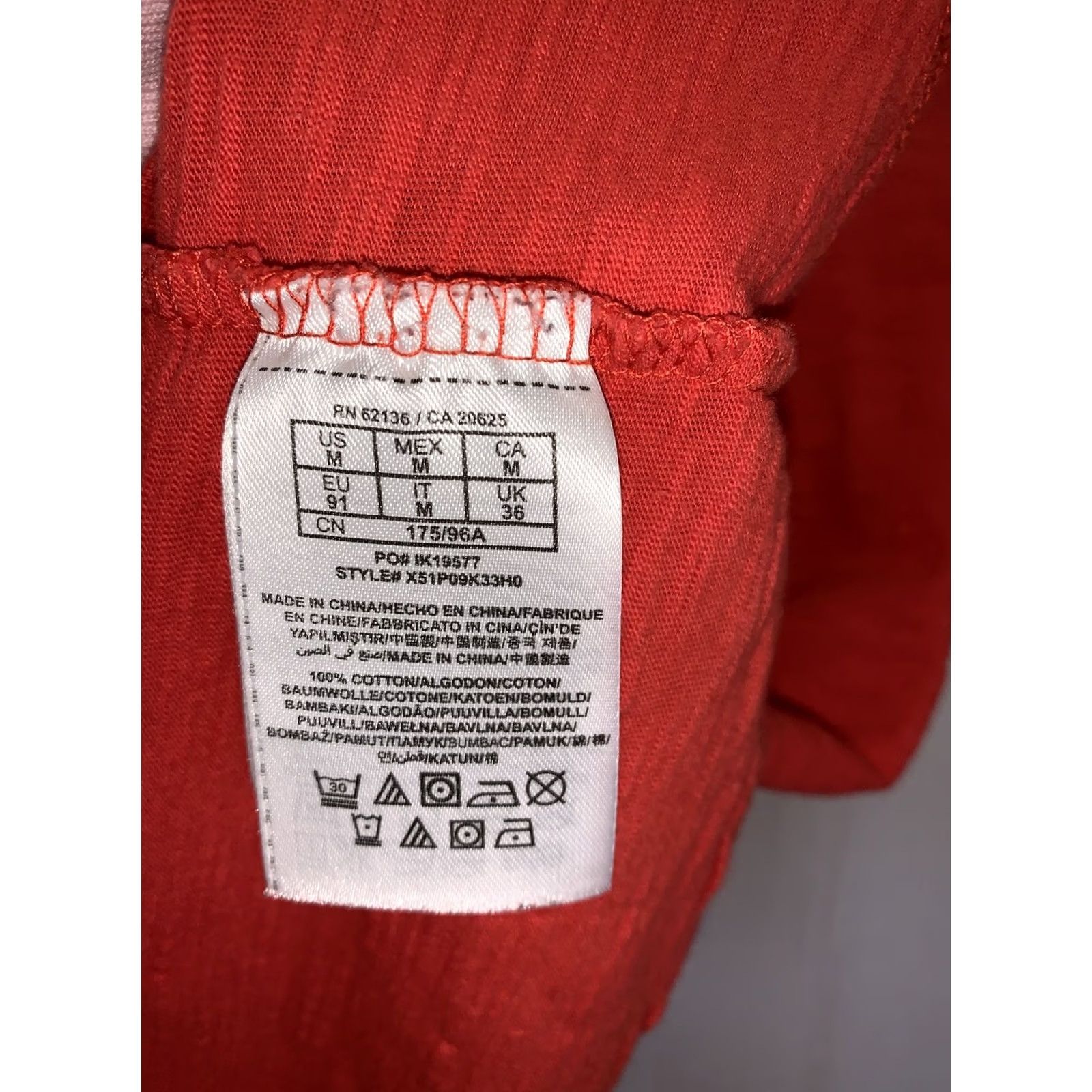 Guess GUESS Polo Shirt Mens Red Textured Cotton Pocket Front Short Sleeve Size US M / EU 48-50 / 2 - 3 Thumbnail