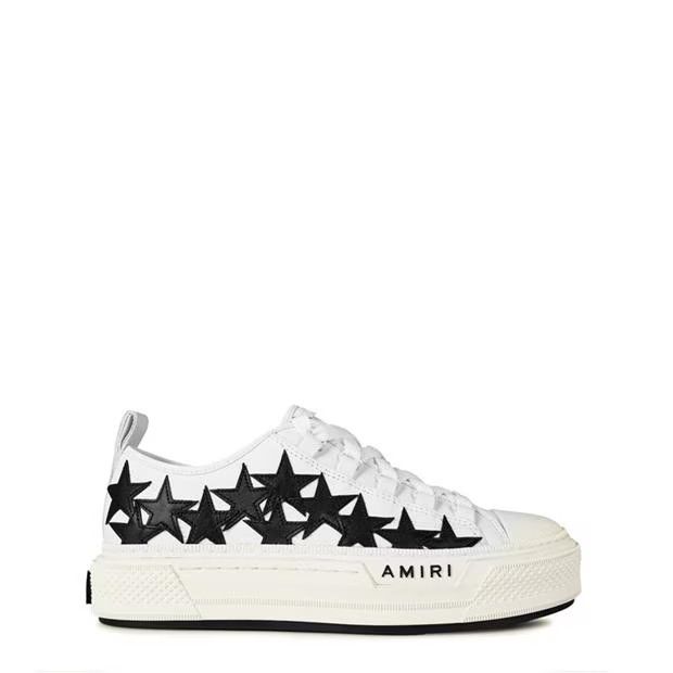 image of Amiri O1G2R1Mq0324 Low Top Sneakers In White/black in Black/White, Men's (Size 10)