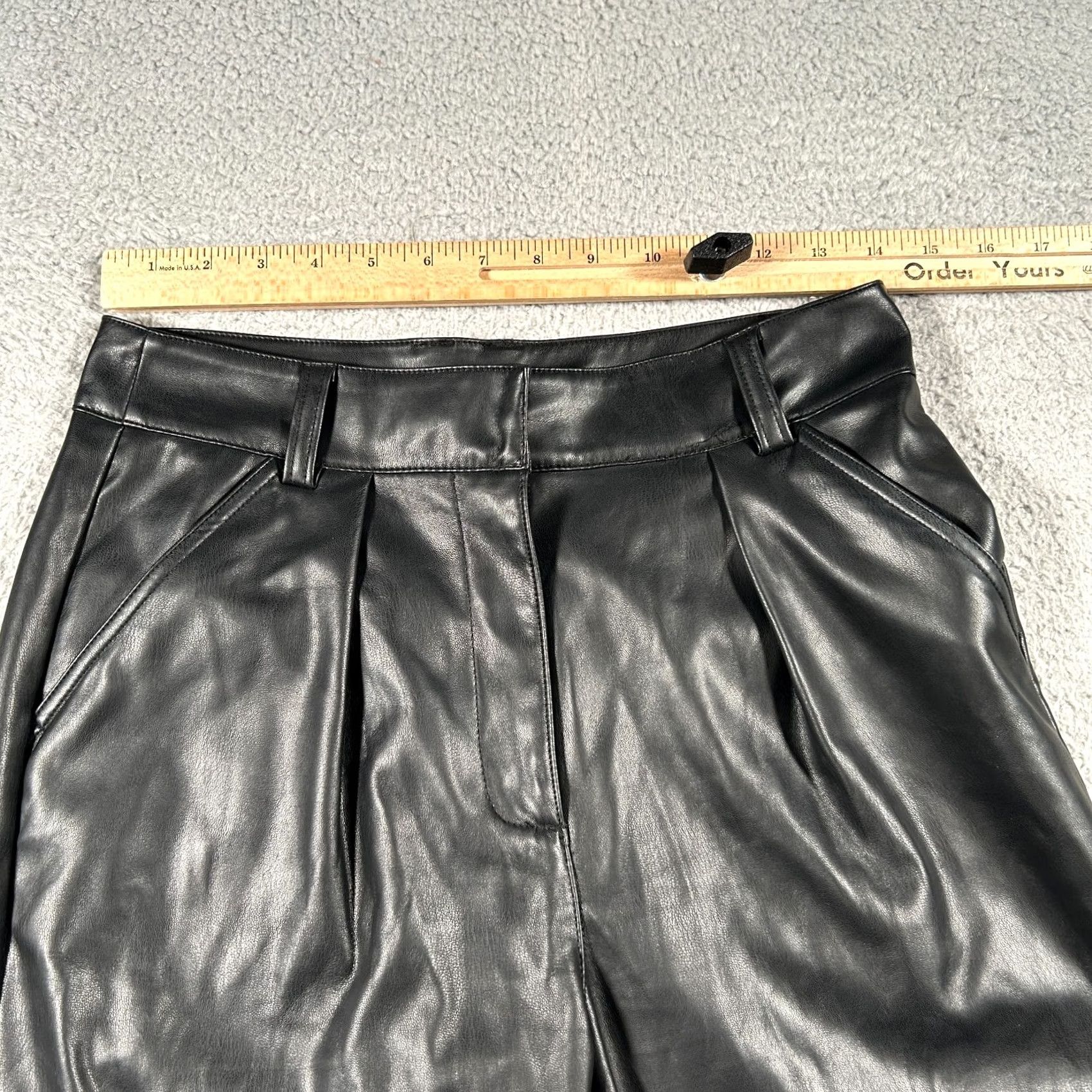 Topshop Topshop Faux Leather Ankle Pants Womens Size 6 Black NNOT? Size 28" / US 6 / IT 42 - 6 Thumbnail