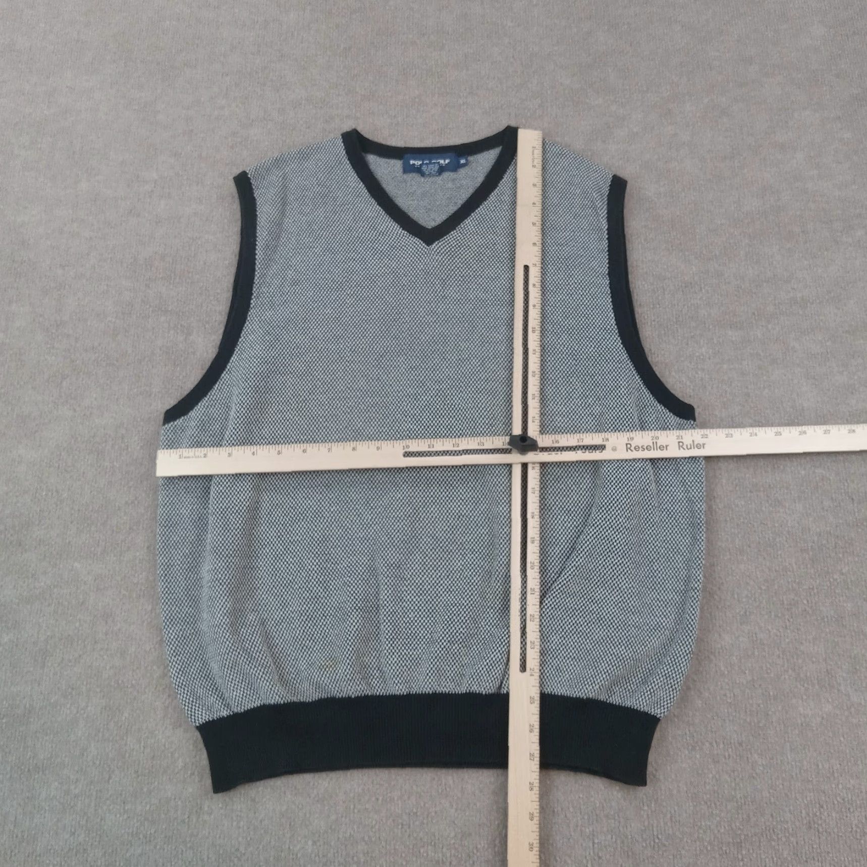 Ralph Lauren Ralph Lauren Mens Sweater Vest Extra Large XL Black White Size US XL / EU 56 / 4 - 2 Thumbnail