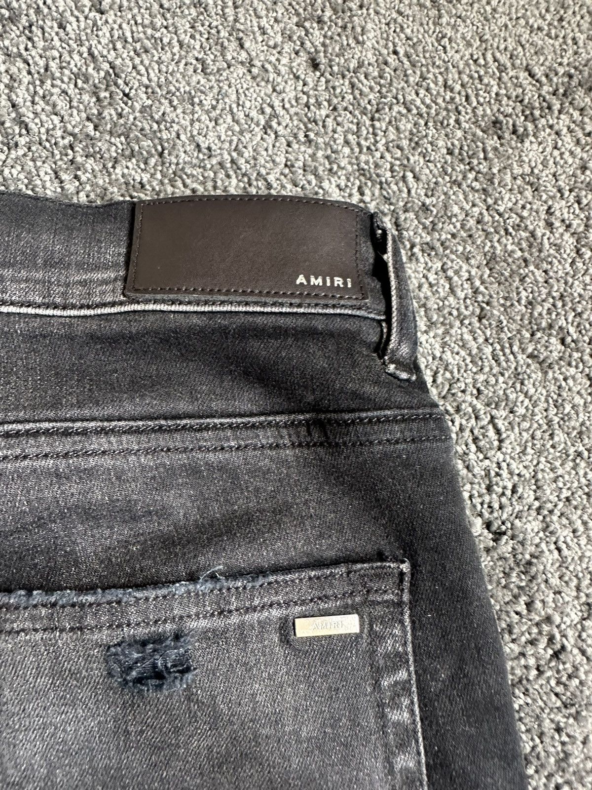 Amiri Amiri Paint Drip Logo Jeans Black Size US 34 / EU 50 - 7 Thumbnail