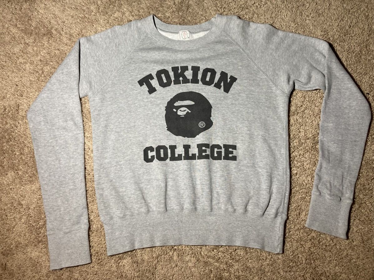 Bape 2000 Bape Tokion Ape College Logo Vintage Sweat 90s OG Nigo Size US M / EU 48-50 / 2 - 2 Thumbnail