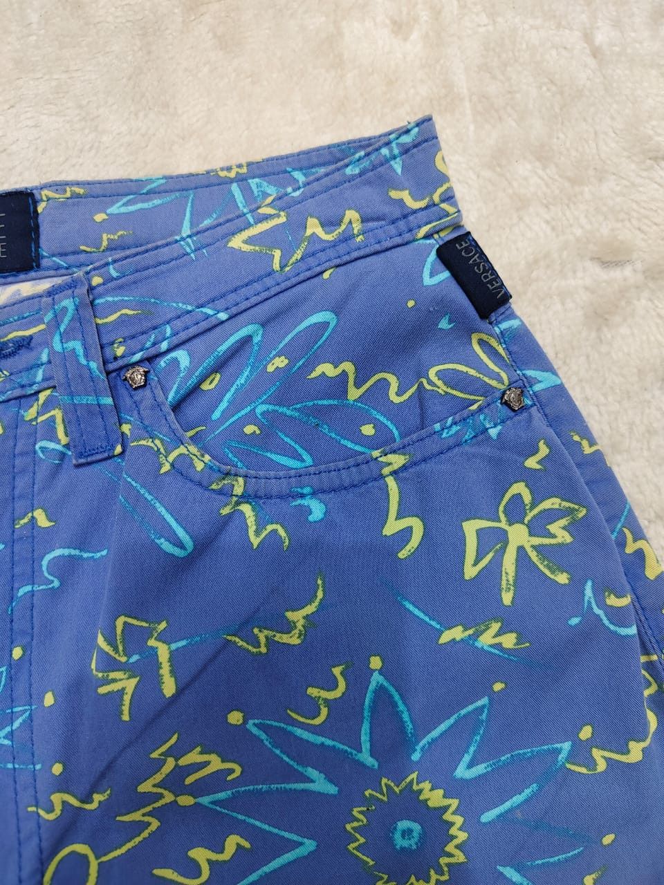 Versace × Versace Jeans Couture 🇮🇹Vtg Versace🇮🇹 Florals Art Pattern High Waist Pants Size 28" / US 6 / IT 42 - 4 Thumbnail