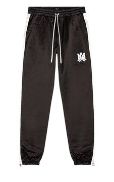 Amiri AMIRI HIBISCUS LOGO SWEATPANTS Black Jogger Sweatpants Size