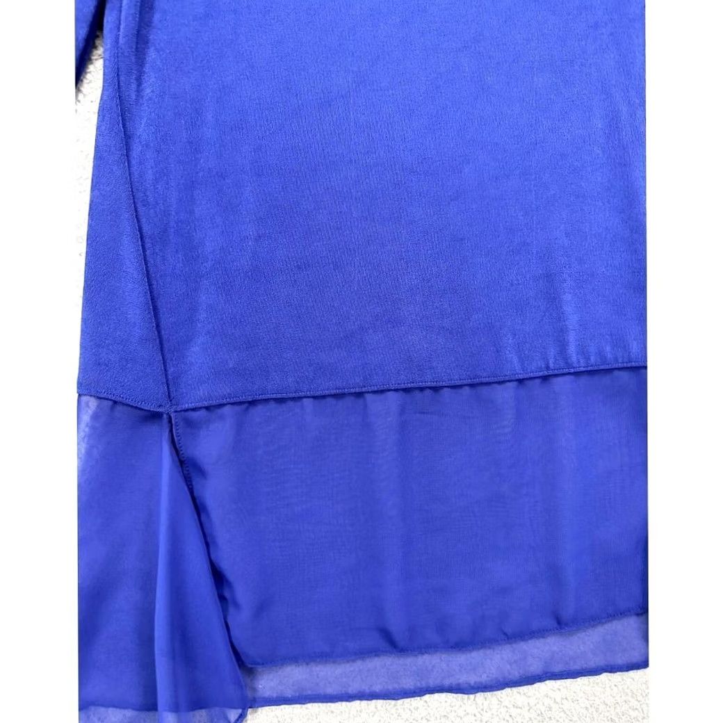 Vintage VINTAGE Chicos Shirt Womens 0 Blue Travelers Fabric Mix Top 3/4 Sleeve Blouse Ladies NEW Size XS / US 0-2 / IT 36-38 - 6 Thumbnail