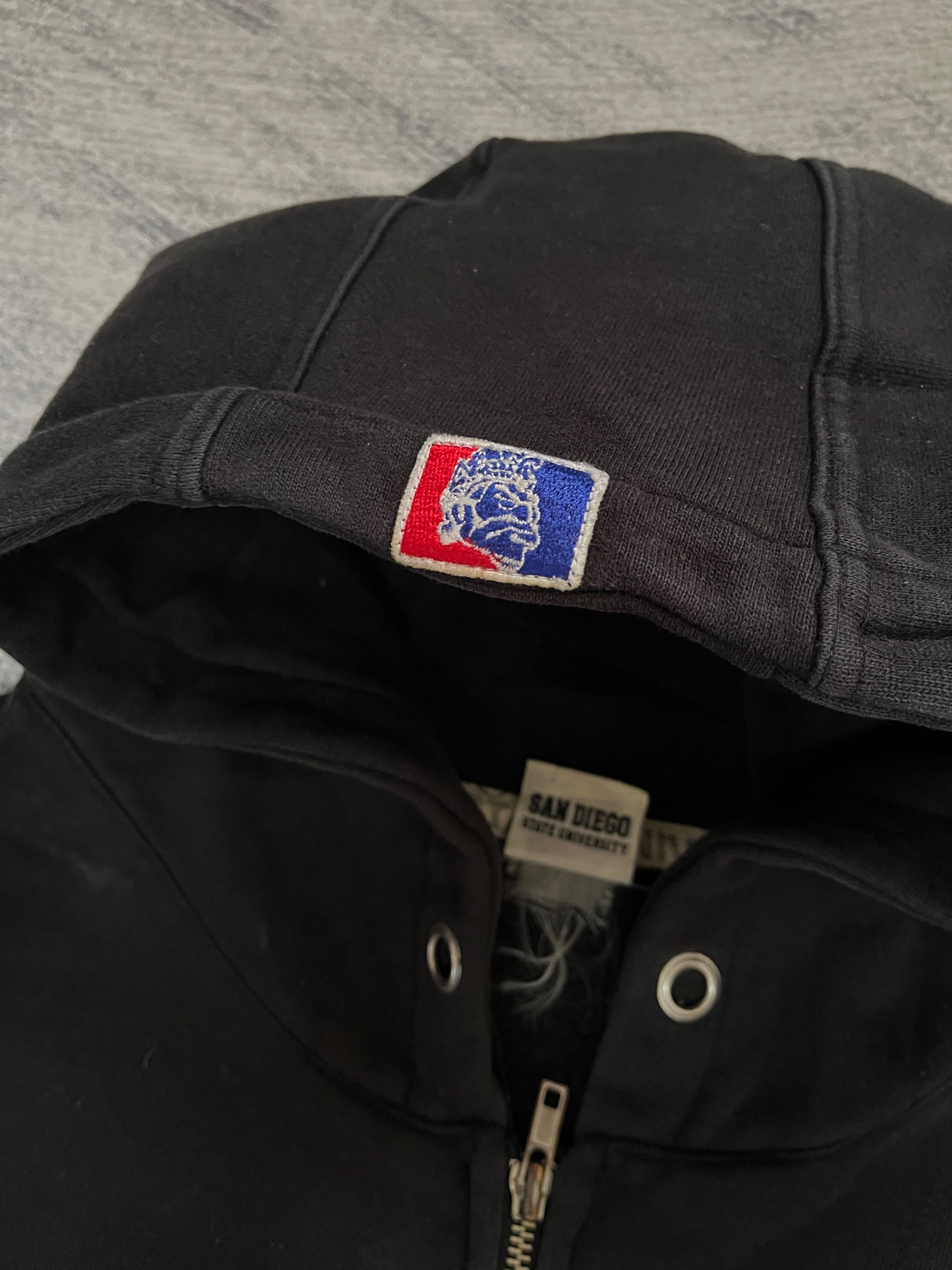 Vintage San Diego University Heavyweight Zip Up Hoodie Embroidered Size US XL / EU 56 / 4 - 7 Thumbnail