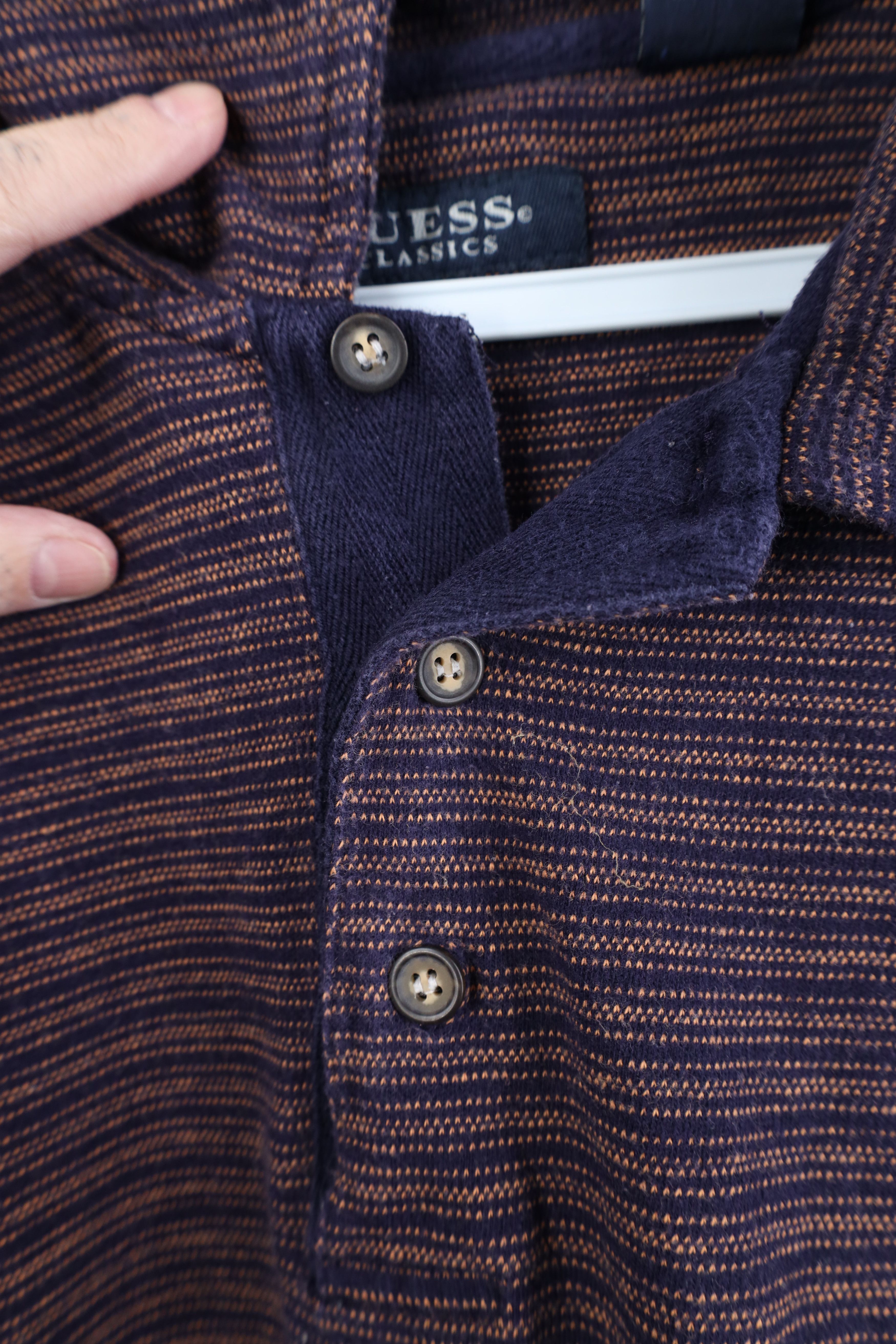 Guess Vintage 90s Guess Striped Long Sleeve Rugby Polo Shirt Size US XL / EU 56 / 4 - 5 Thumbnail