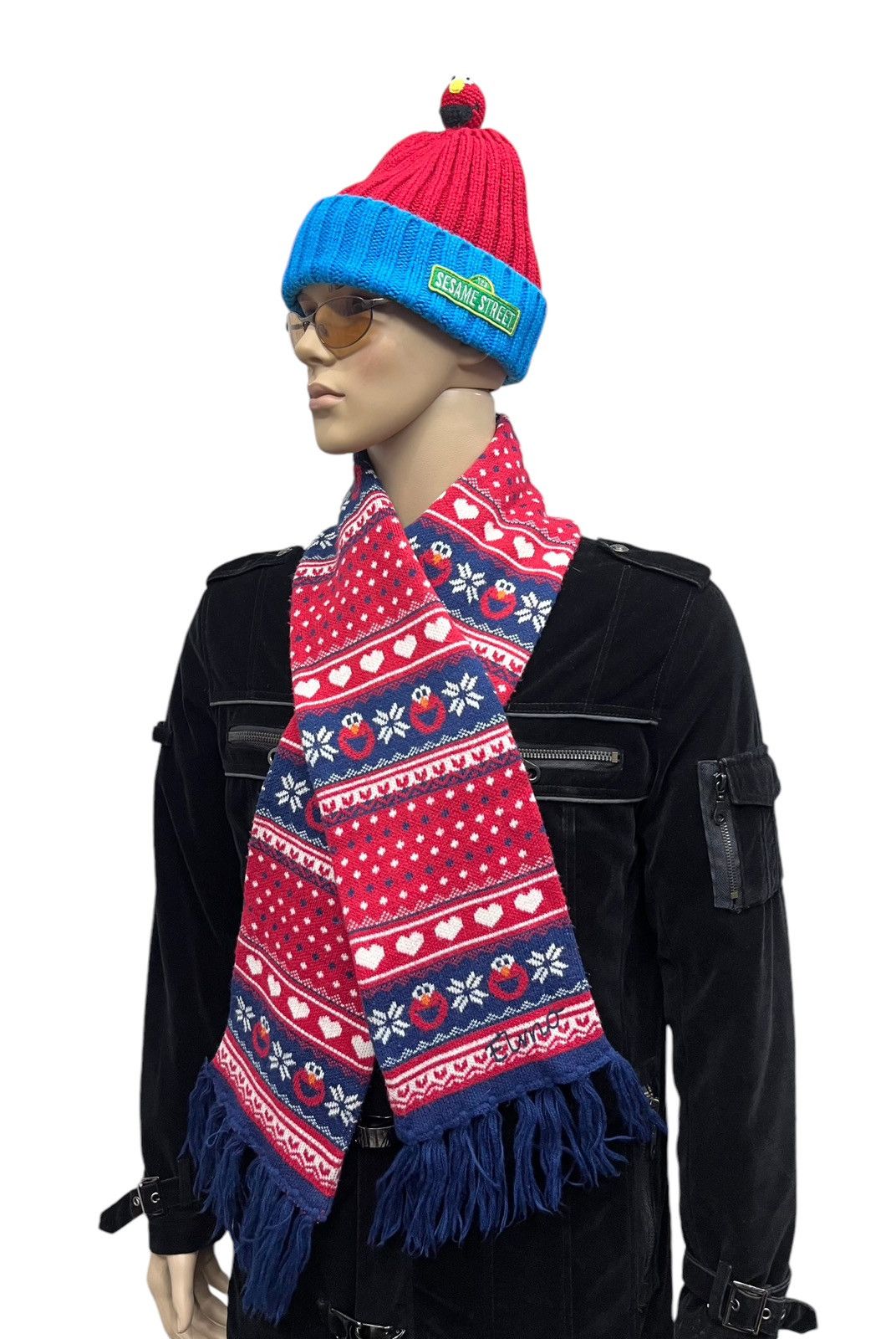 Cartoon Network 🔥DOPE🔥ELMO SESAME STREET x SUPER BOO JAPAN Acrylic Beanie Size ONE SIZE - 2 Thumbnail
