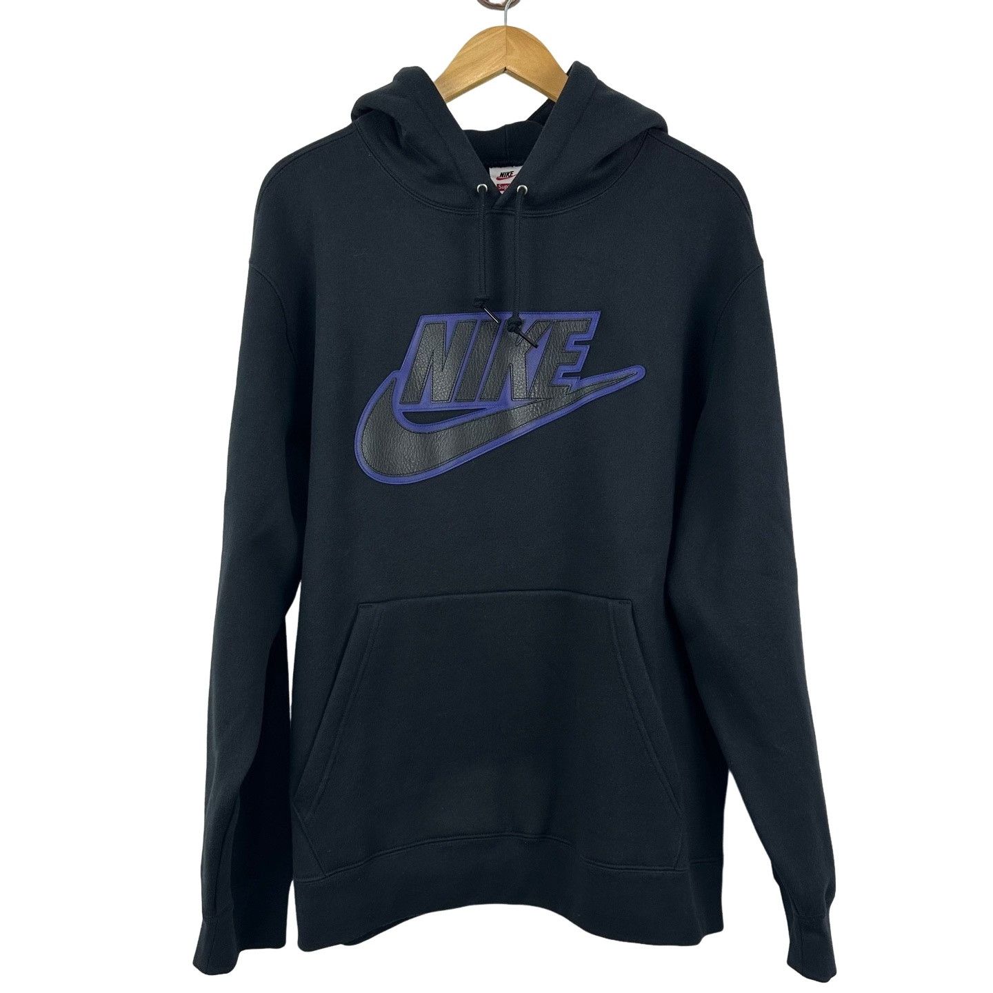 Nike × Supreme Nike x Supreme Leather Logo Hoodie Size L Size US L / EU 52-54 / 3 - 1 Thumbnail