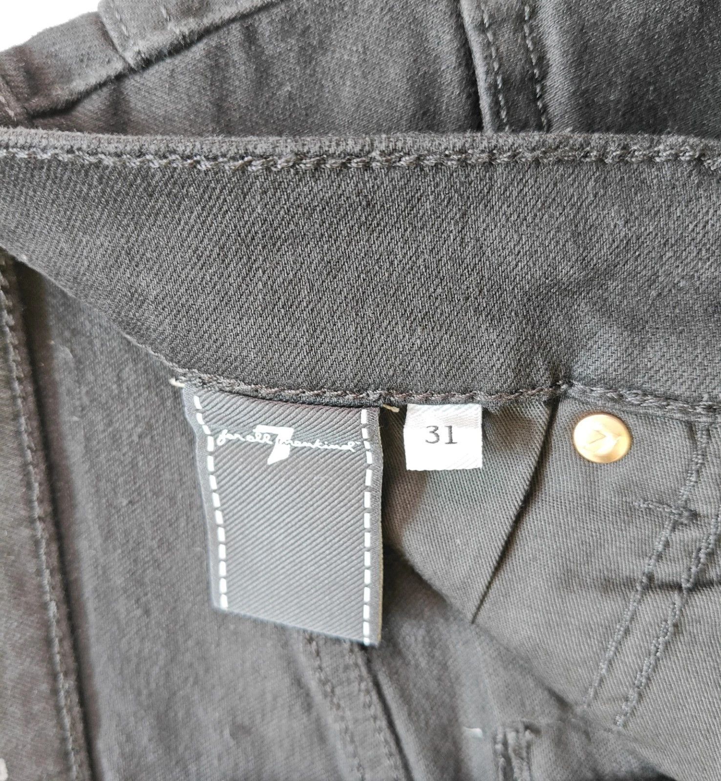 7 For All Mankind 7 For All ManKind THE STRAIGHT SQUIGGIE BLK Jeans T / 6040 Size US 31 - 7 Thumbnail