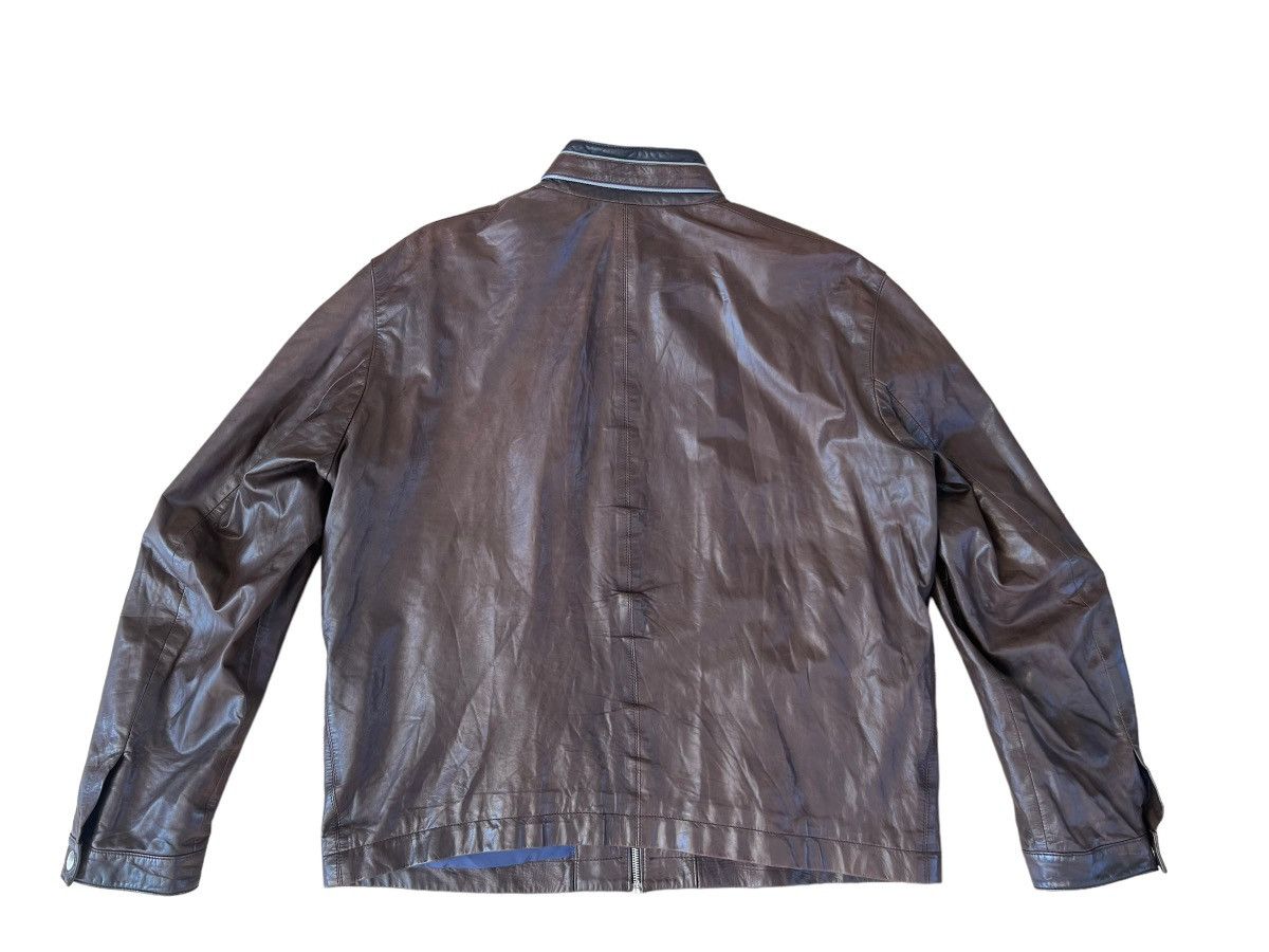 Ermenegildo Zegna Zegna Sport Patina Brown Leather Jacket Size US XXL / EU 58 / 5 - 2 Thumbnail