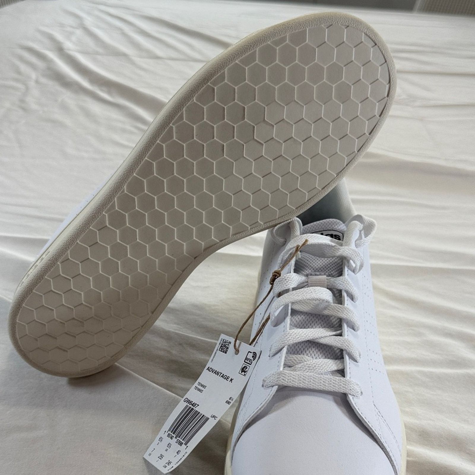 Adidas Adidas Men's White Sneakers with Black us mens 7 Size US 7 / EU 40 - 4 Thumbnail