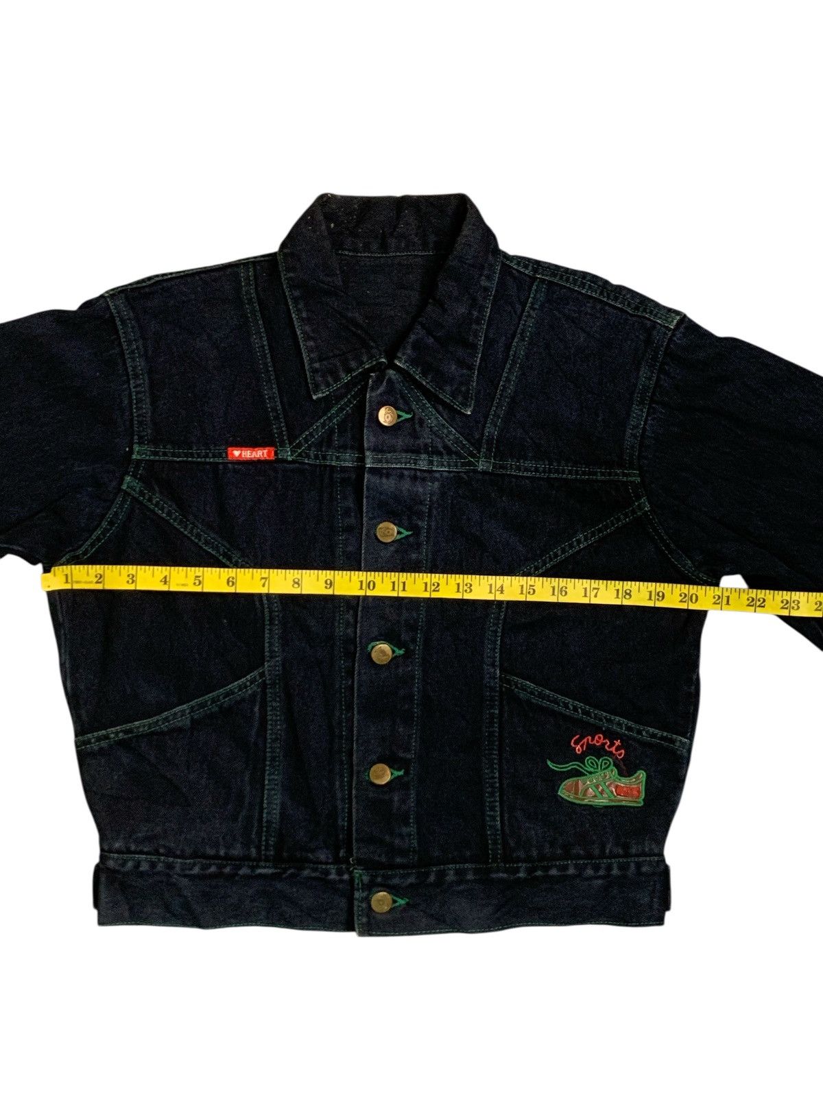 Japanese Brand Rare Design Heart Trucker Denim Jackets Size M / US 6-8 / IT 42-44 - 7 Thumbnail