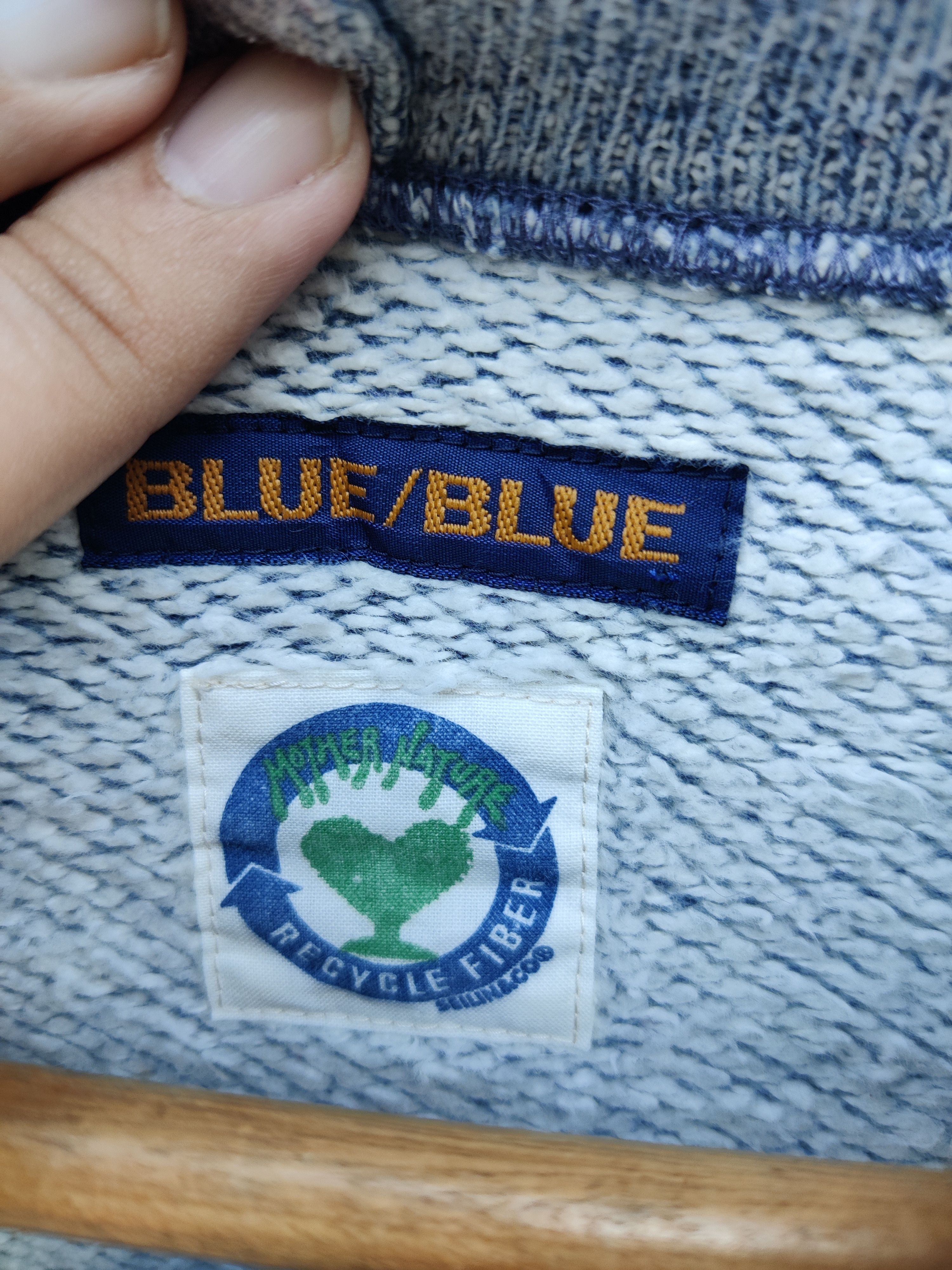 Blue Blue Japan 🔥Best Offer🔥 Vintage Blue Blue Japan Recycle Fiber Hoodie Size US M / EU 48-50 / 2 - 6 Thumbnail
