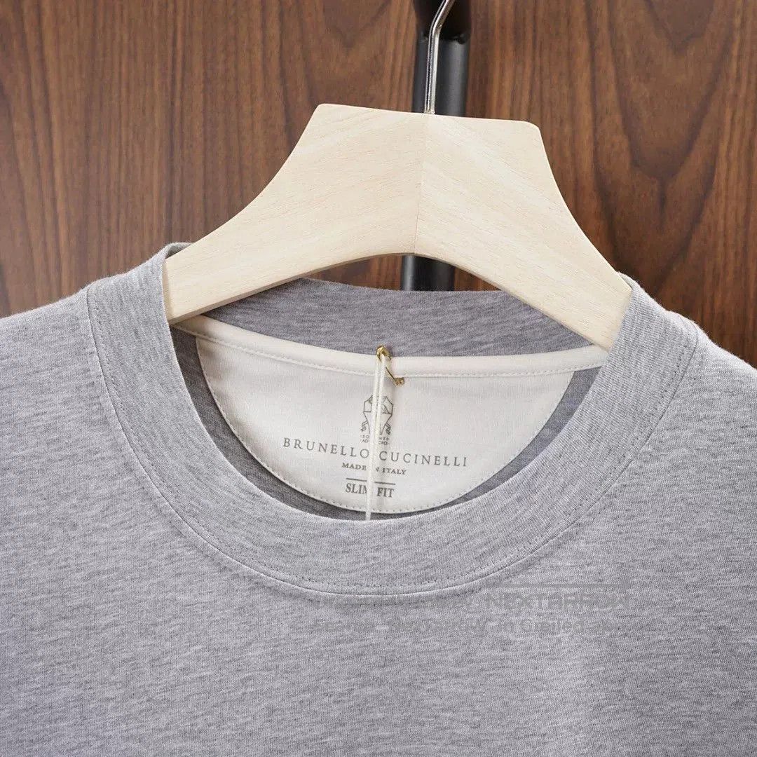 Brunello Cucinelli Brunello Cucinelli Gray Short Sleeve T. Size US M / EU 48-50 / 2 - 4 Thumbnail