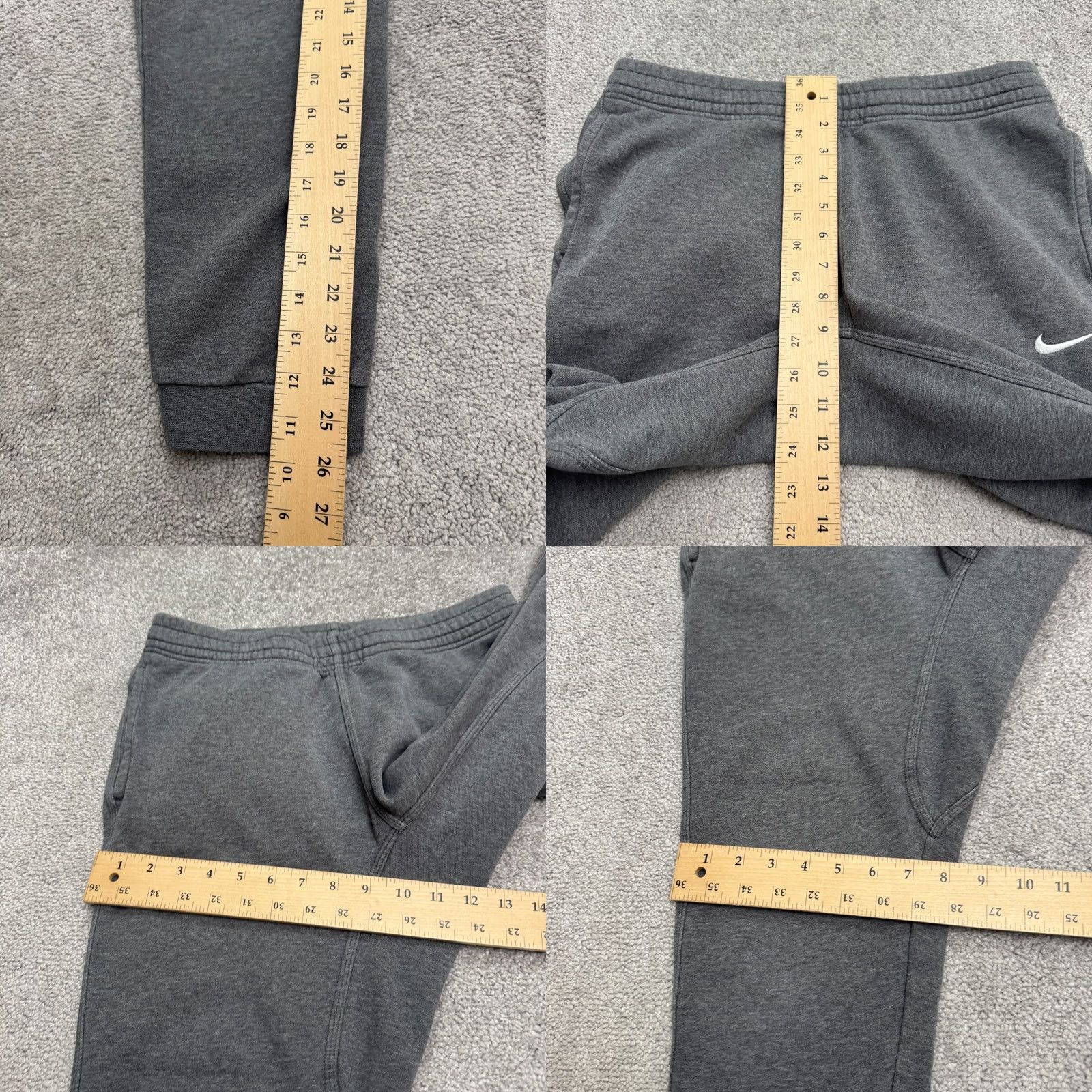 Nike Nike Fleece Jogger Sweatpants Mens Medium Dark Gray Elastic Waist Activewear Jogger Casual Size US 31 - 9 Thumbnail
