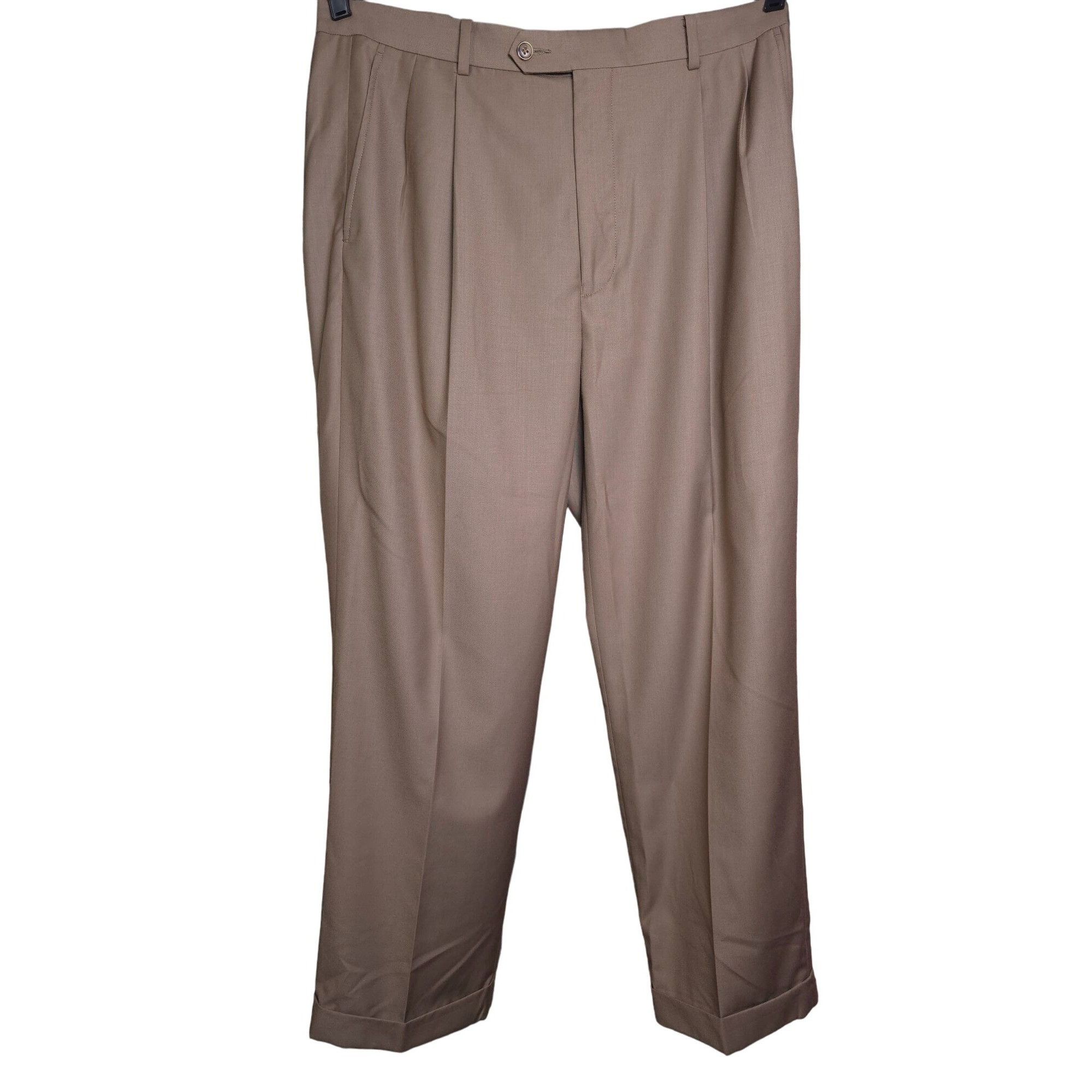 Daniel Cremieux Daniel Cremieux Signature Collection Mens Pleated Dress Pant Size 34R - 1 Thumbnail