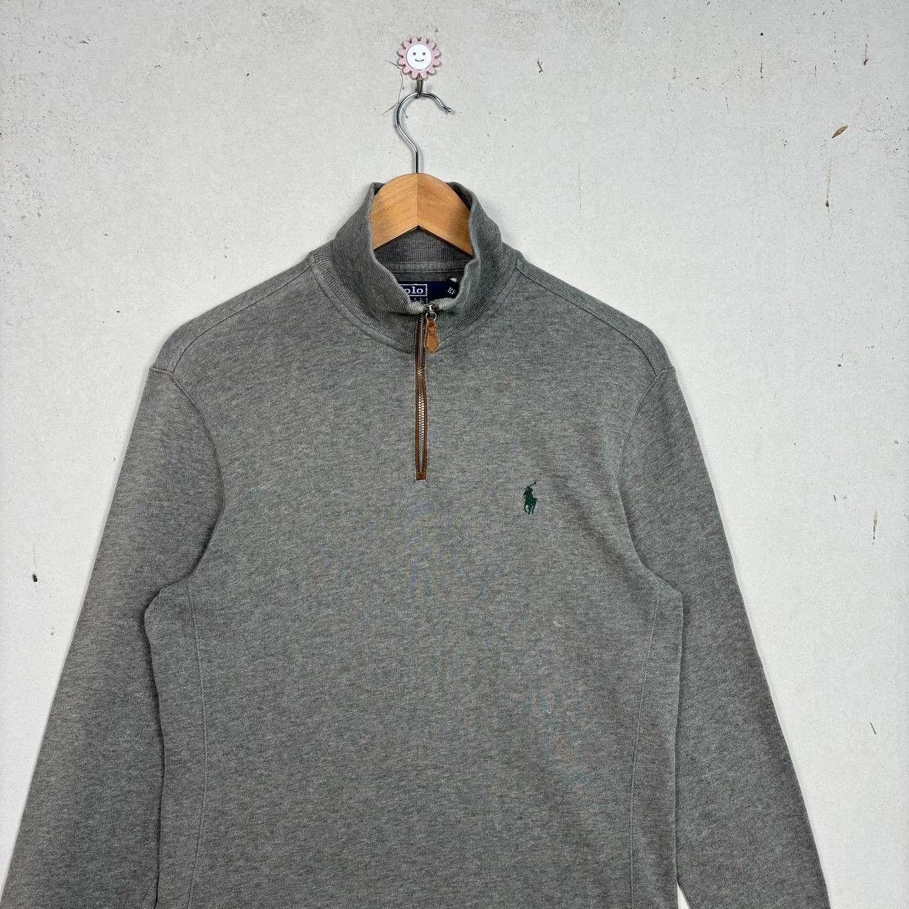 Polo Ralph Lauren Polo Ralph Lauren Gray 1/4 Zip Sweatshirt Thrashed Sun Faded Size US M / EU 48-50 / 2 - 3 Thumbnail