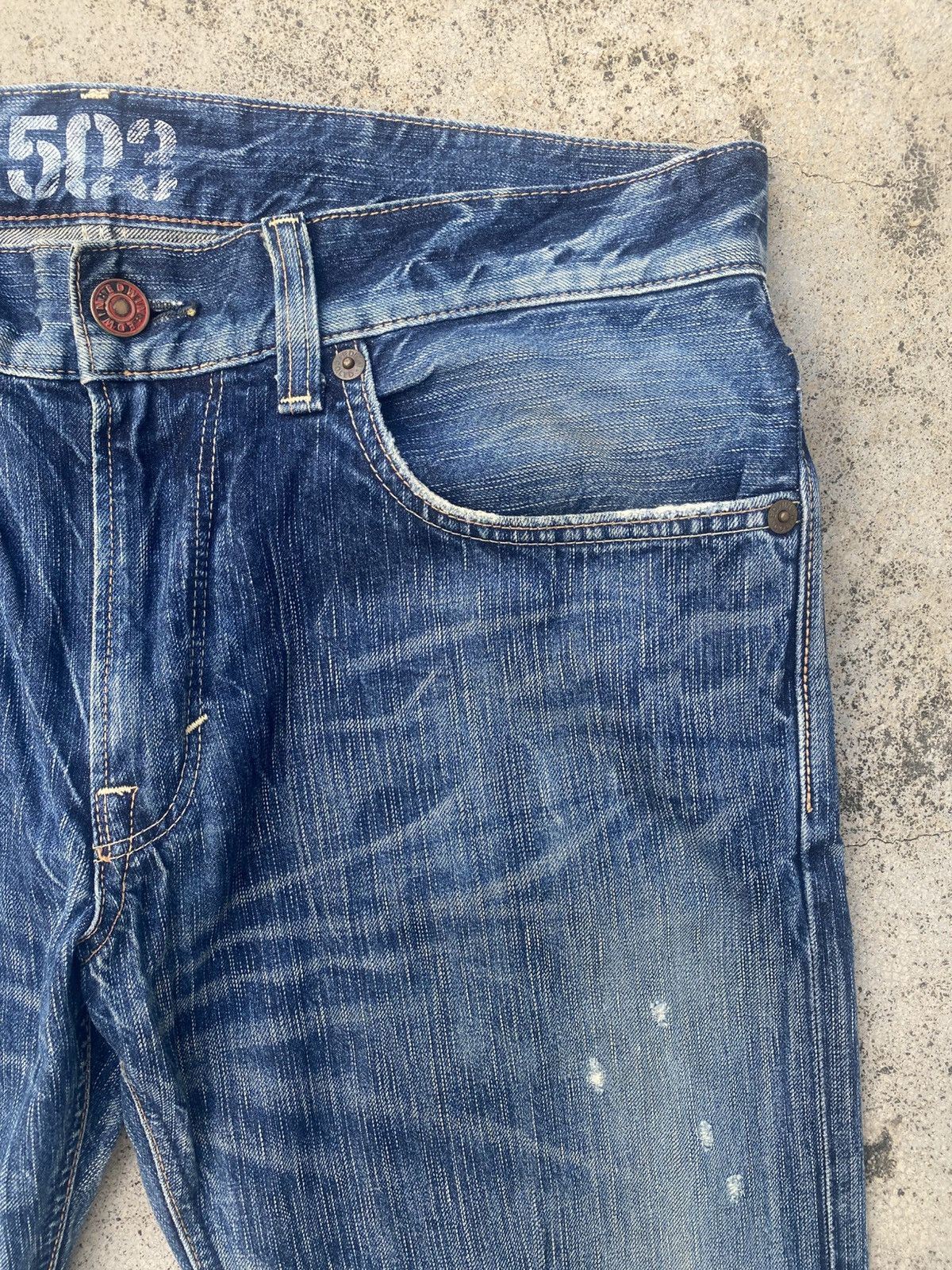 Edwin × If Six Was Nine × Vintage Vintage Flare Edwin Blue Trip Honeycomp Jeans Size US 36 / EU 52 - 5 Thumbnail