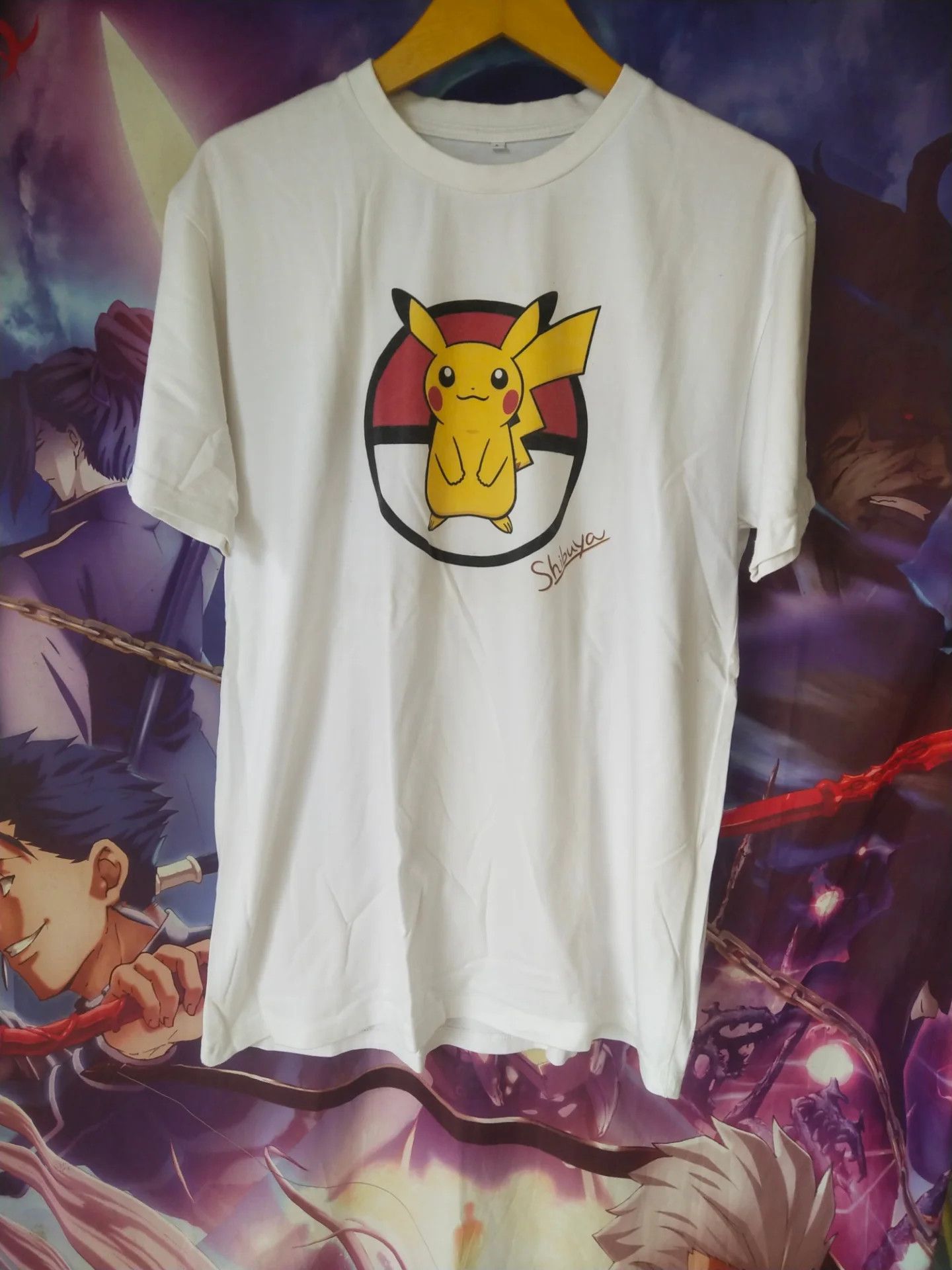 Pokemon Center Shibuya Pikachu White Anime Game Tee