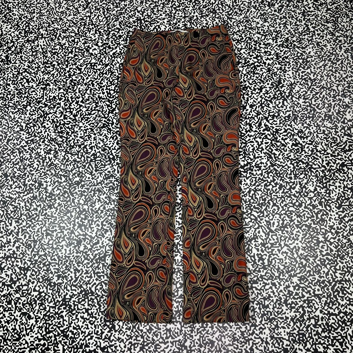 Vintage Raffaello Rossi Paisley Abstract Print Luxury Style Pants Size 27" / US 4 / IT 40 - 2 Thumbnail