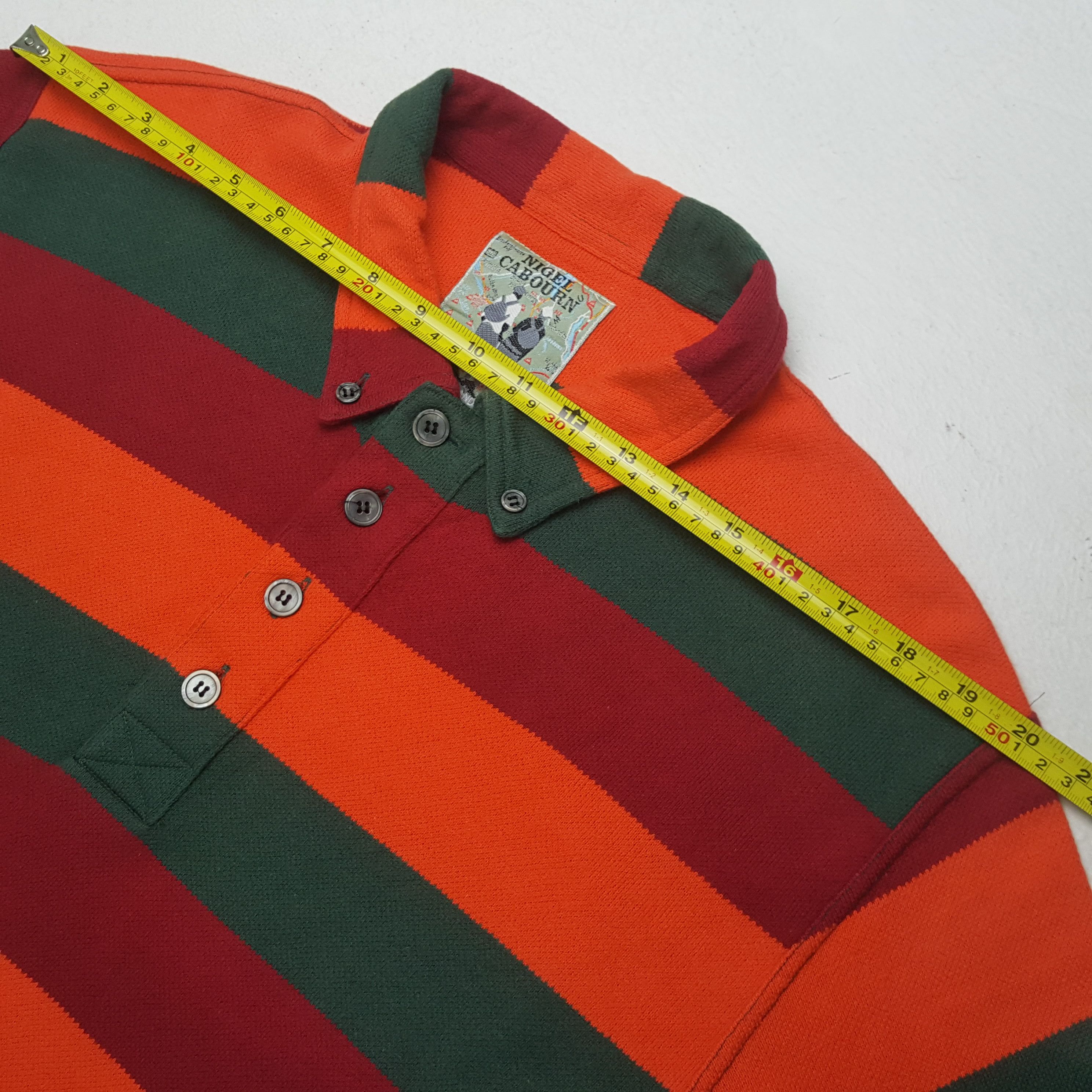 Nigel Cabourn Nigel Cabourn Fashion Stripe Design Polos RR1 Size US M / EU 48-50 / 2 - 5 Thumbnail