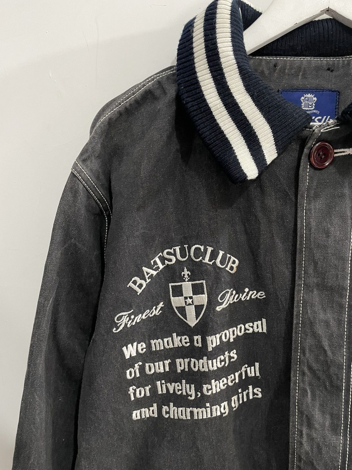 Hysteric Glamour 2000s ba - tsu club poem japan denim jacket y2k style Size US XL / EU 56 / 4 - 4 Thumbnail