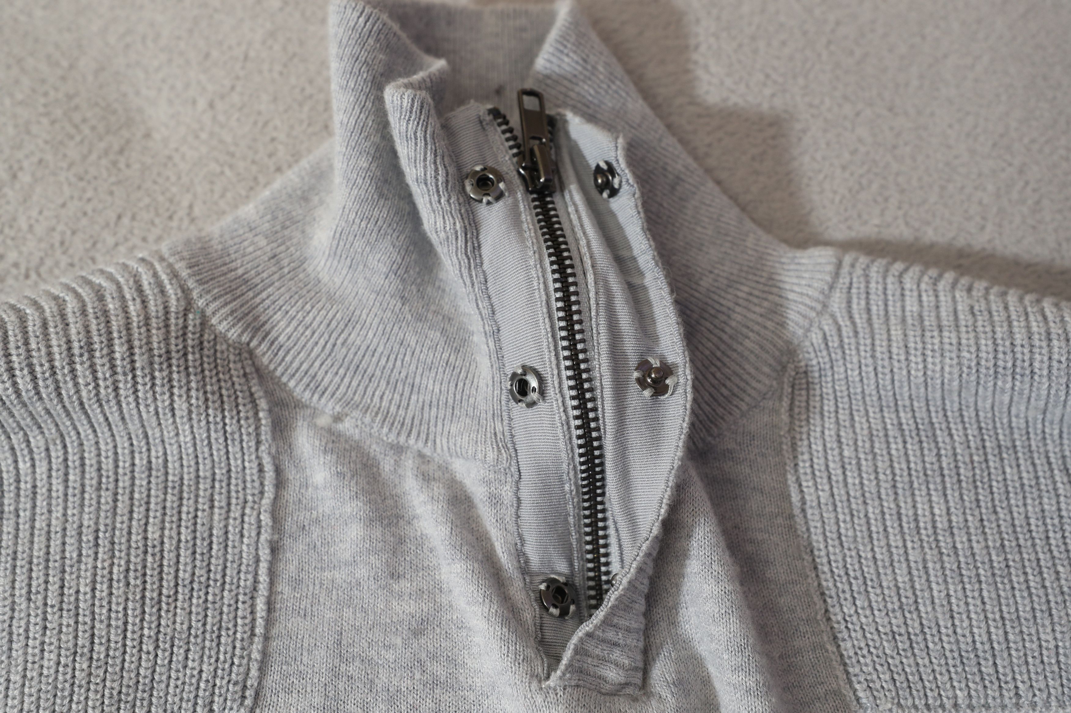 Mossimo Mossimo Grey Long Sleeve Polo Sweater (L) Size US L / EU 52-54 / 3 - 8 Thumbnail