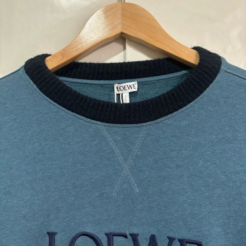Loewe LOEWE Blue round-neck hoodie Size S / US 4 / IT 40 - 3 Thumbnail