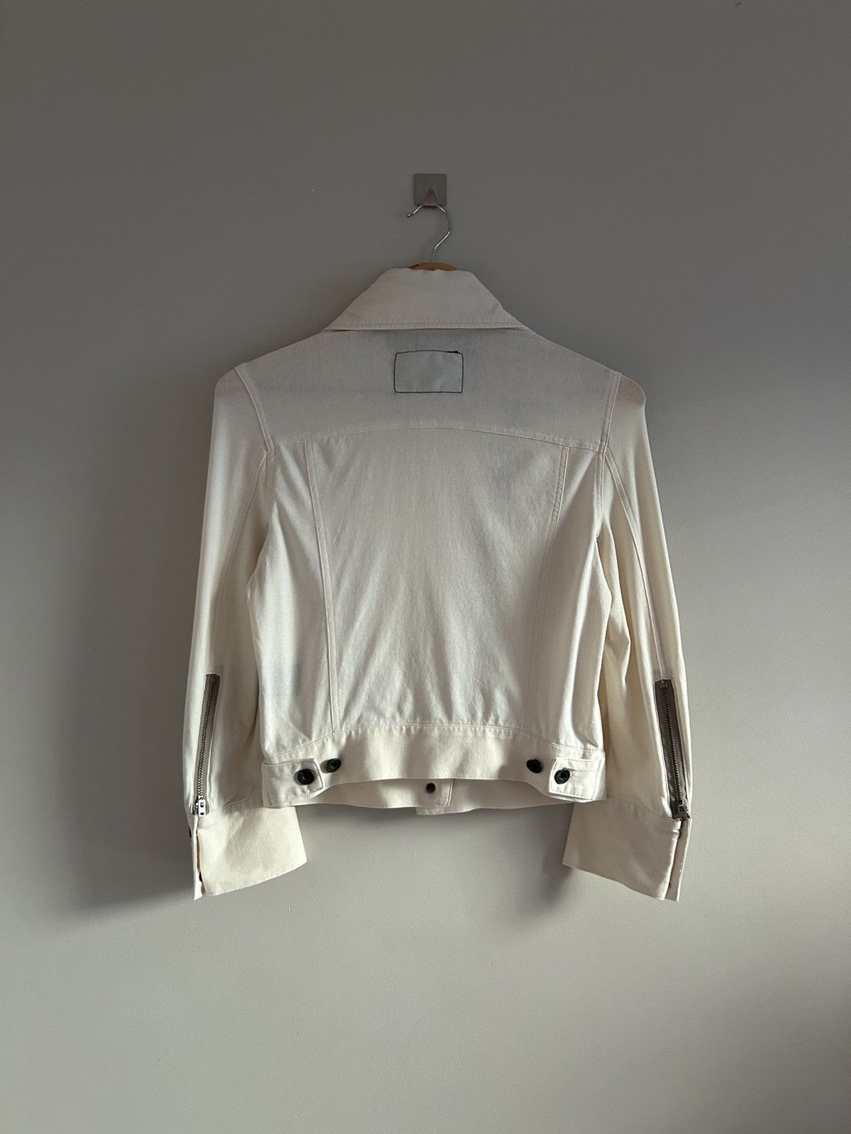 Le Grande Bleu (L.G.B.) Le Grande Bleu Cream Asymmetric Multi-Zip Jacket Size XS / US 0-2 / IT 36-38 - 6 Thumbnail