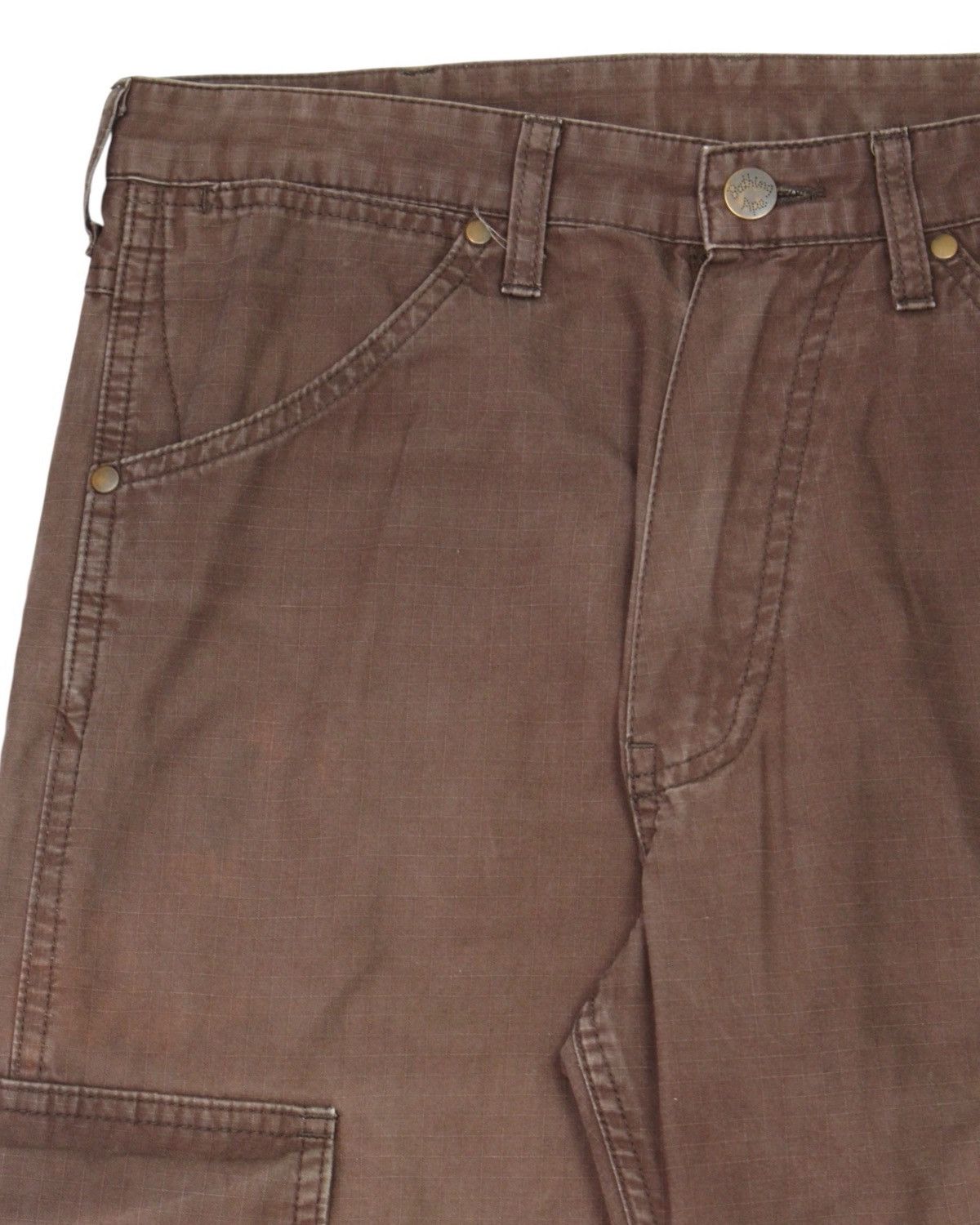 Bape 1990S A BATHING APE BROWN RIPSTOP CARGO PANTS Size US 30 / EU 46 - 3 Thumbnail