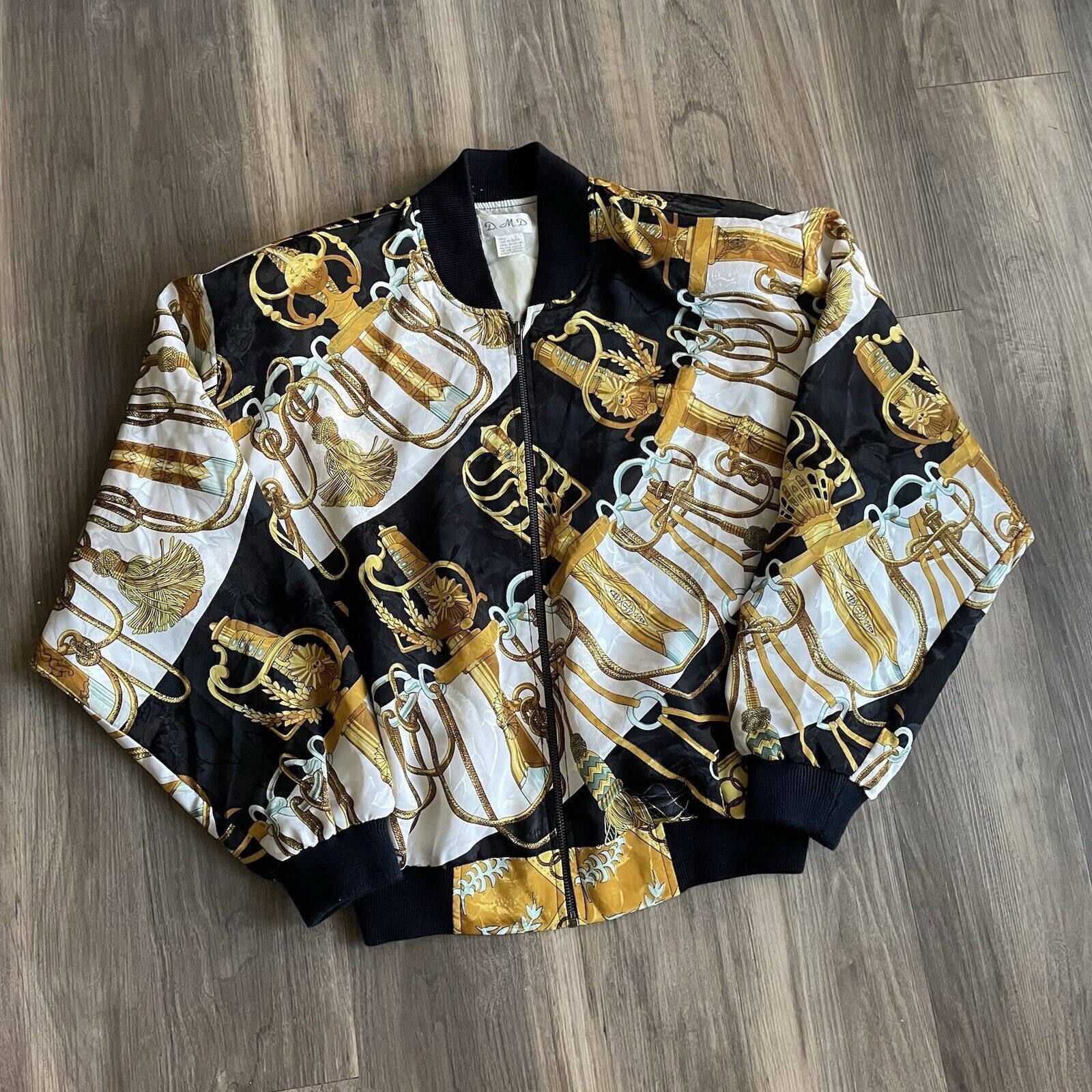 Vintage Vintage 1980s Bohemian Silk Bomber Jacket Size XL Versace Size XL / US 12-14 / IT 48-50 - 2 Thumbnail