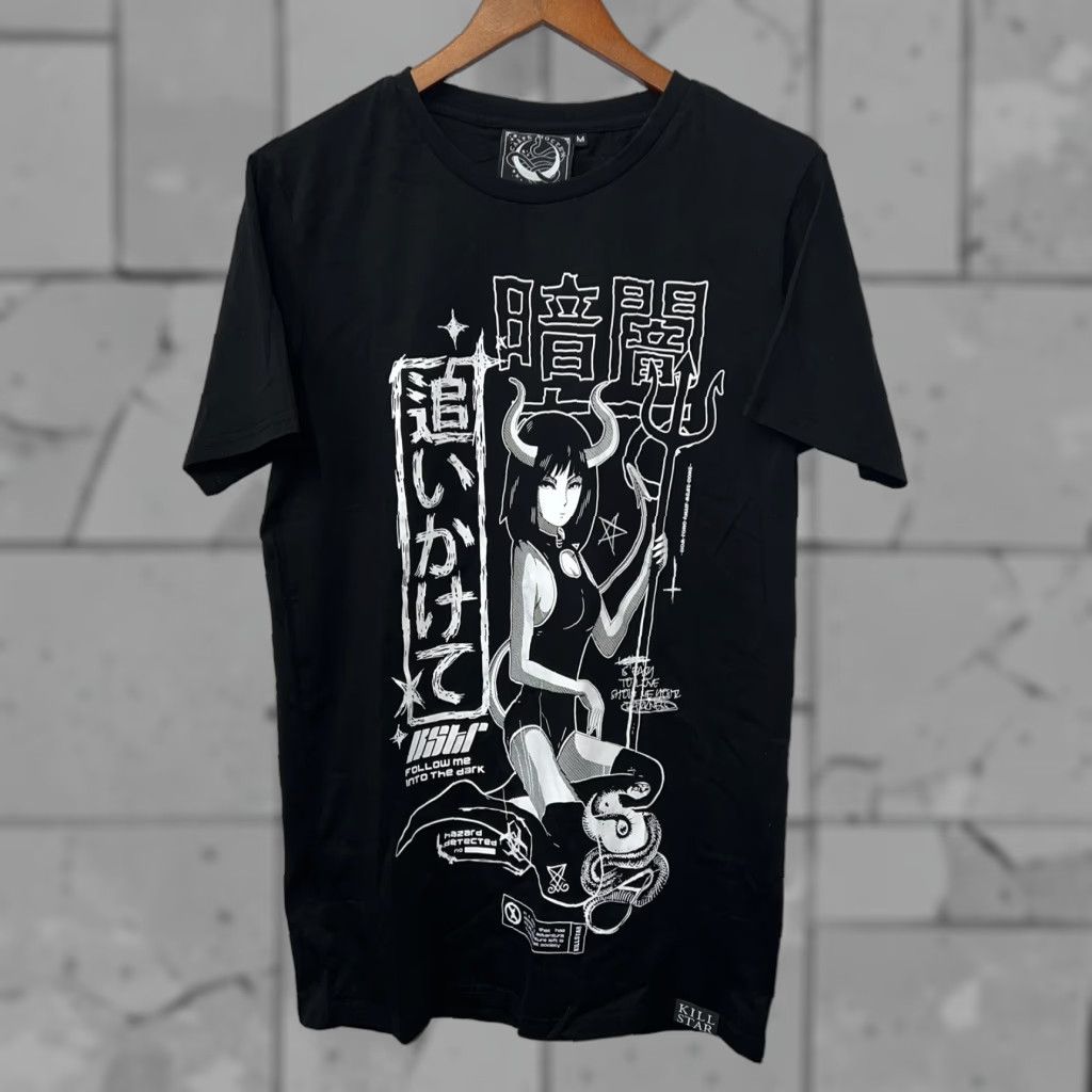 Killstar KILLSTAR Anime Black T-Shirt Mens Medium Carpe Noctem Size US M / EU 48-50 / 2 - 1 Thumbnail