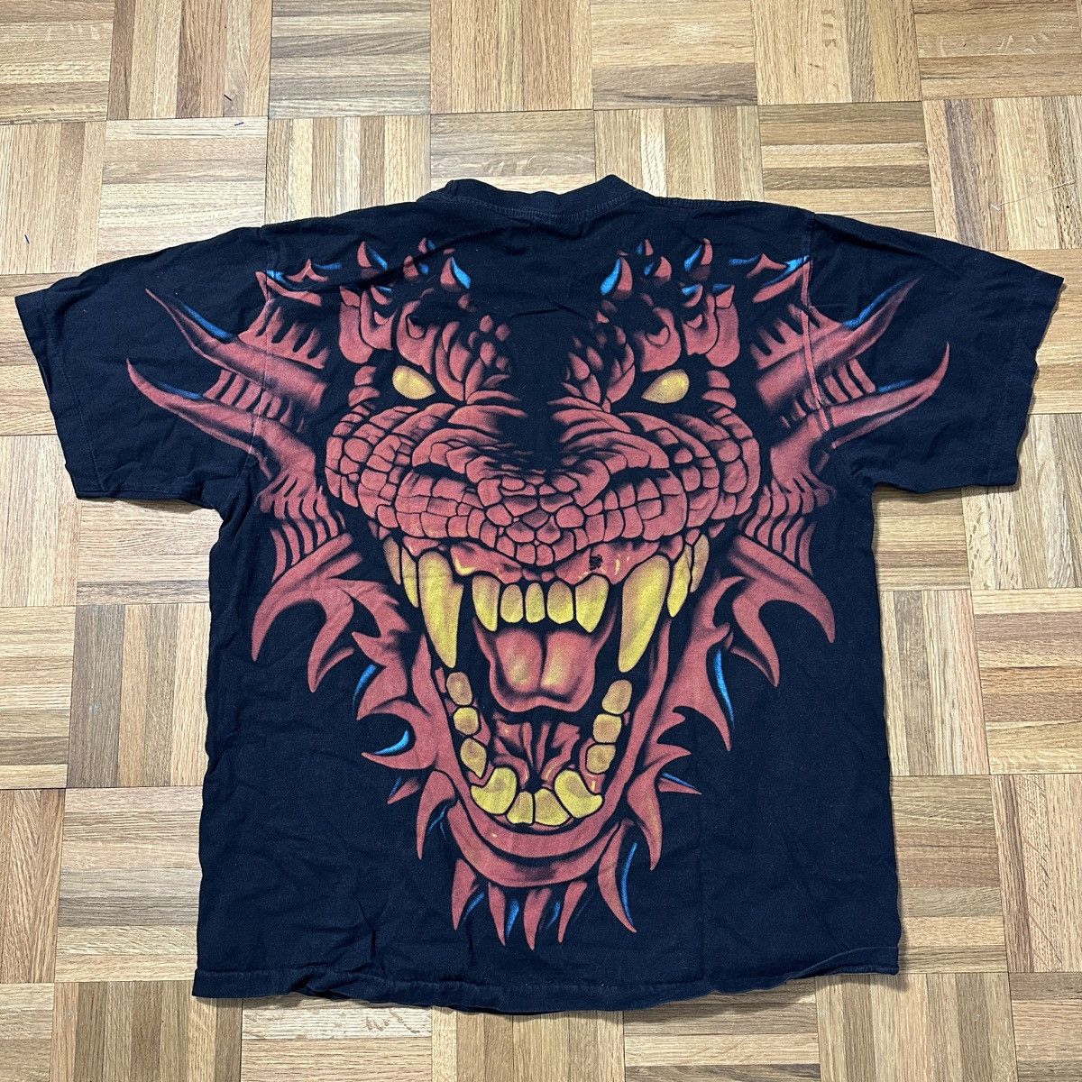 Vintage Vintage Dragon allover print tee Size US XL / EU 56 / 4 - 2 Thumbnail