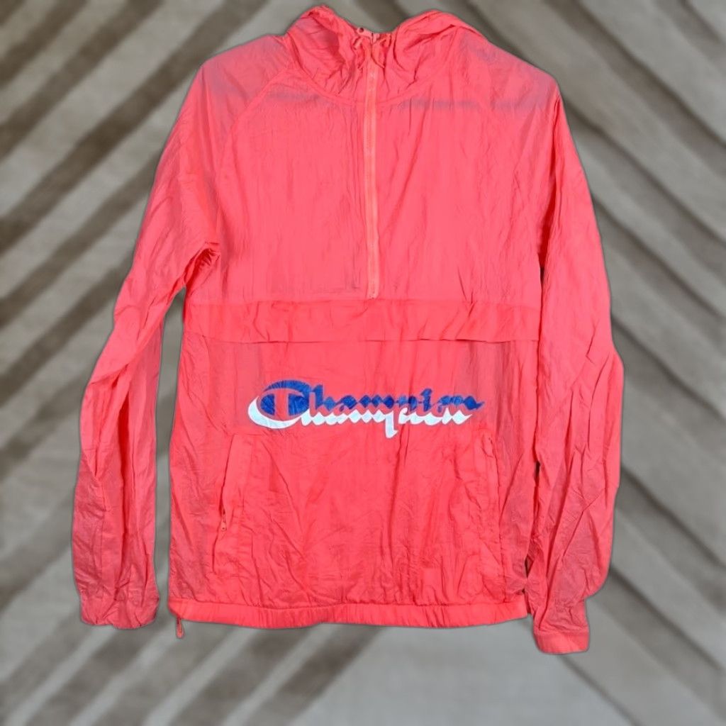 Champion VINTAGE Champion Mens Jacket Coral Anorak Hooded Windbreaker Pullover Small Size US S / EU 44-46 / 1 - 1 Thumbnail