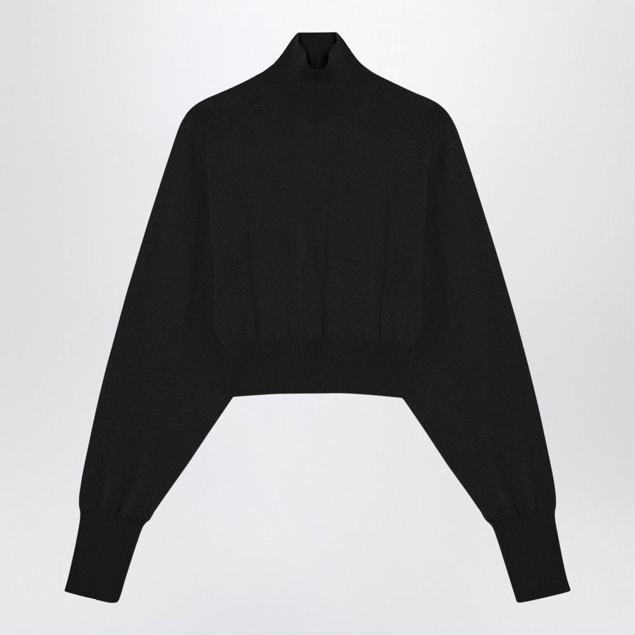 Sportmax o1d2blof1024 Turtleneck Sweater in Black Size L / US 10 / IT 46 - 1 Thumbnail