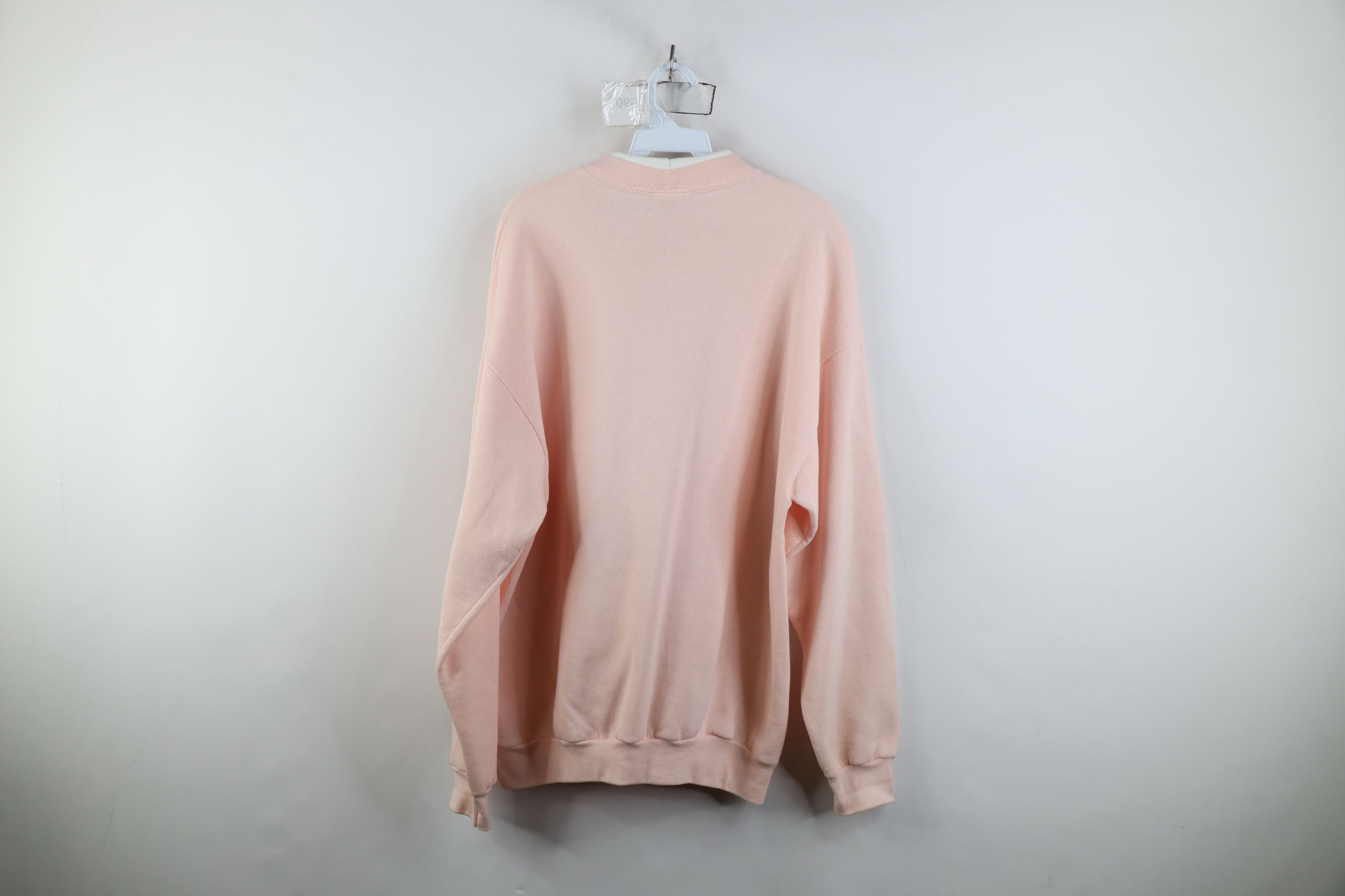 Vintage Vintage 90s Streetwear Butterfly Layered Sweatshirt Pink Size L / US 10 / IT 46 - 13 Thumbnail