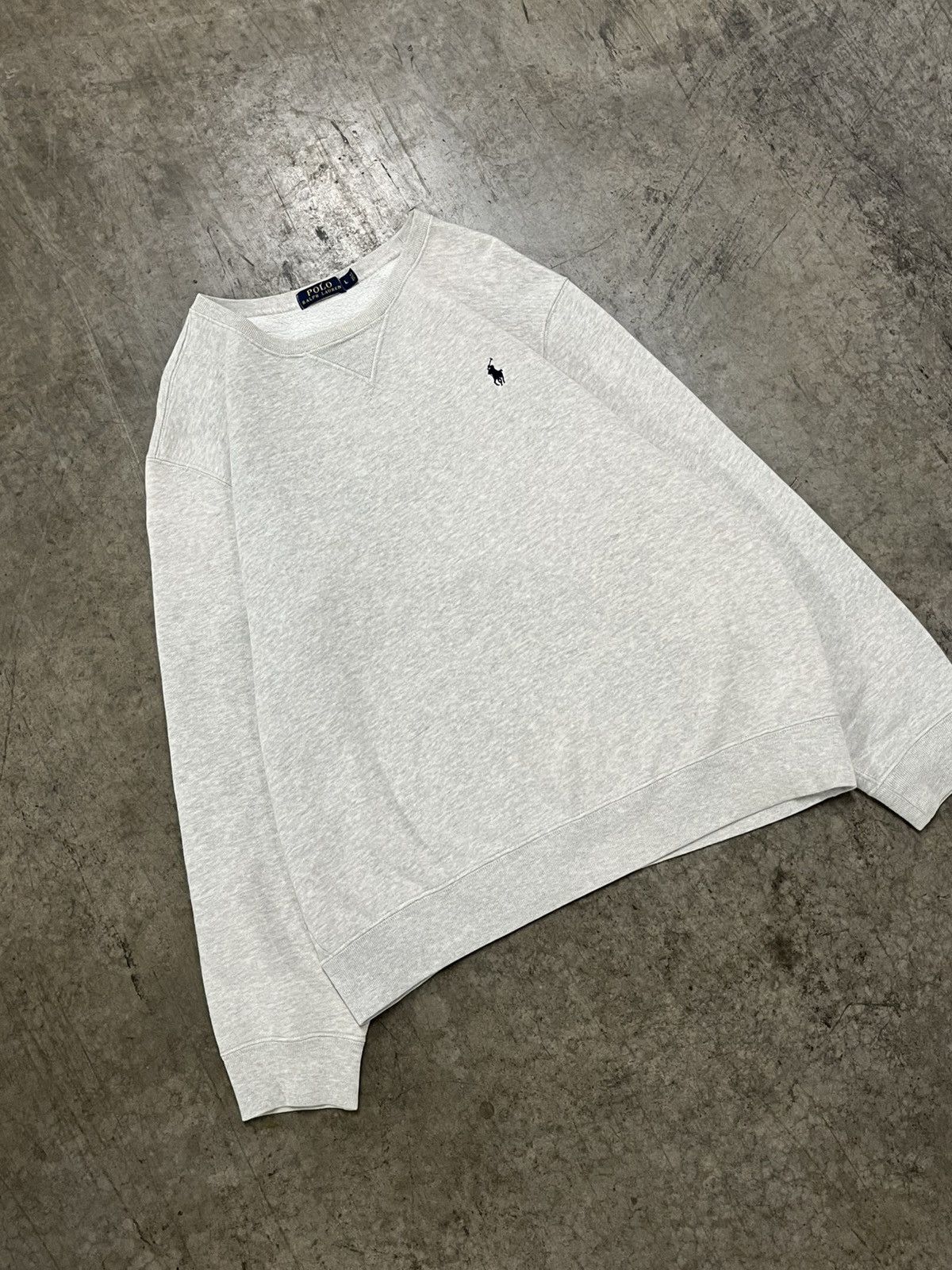 Polo Ralph Lauren × Vintage Polo Ralph Lauren vintage Heather gray crewneck preppy Size US L / EU 52-54 / 3 - 1 Thumbnail